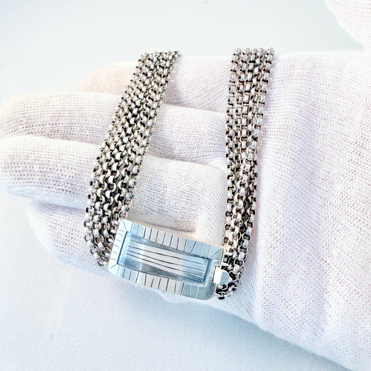 Tage Svensson, Sweden 1955. Vintage Mid-century Solid Silver Choker Necklace.