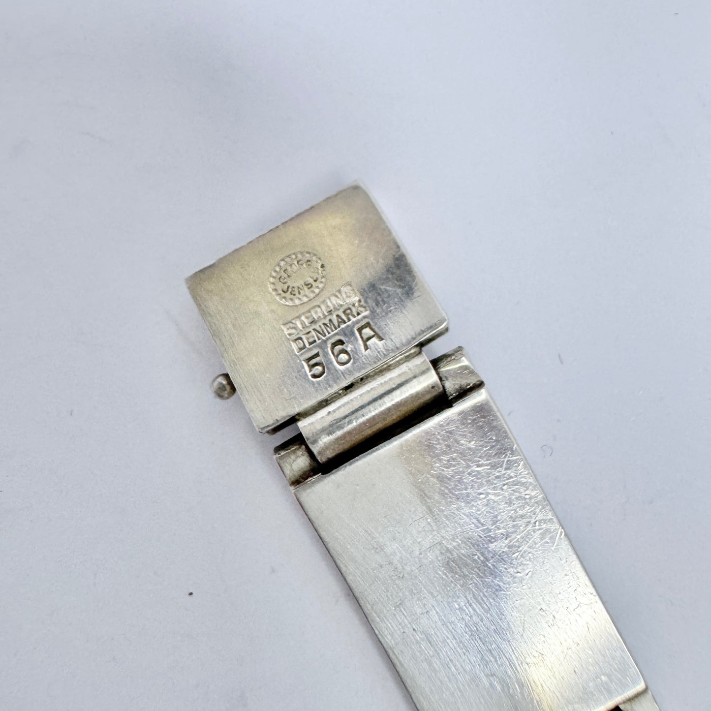 Georg Jensen, Denmark ca 1950s. Vintage Silver Chrysoprase Bracelet. 56A by Henry Pilstrup