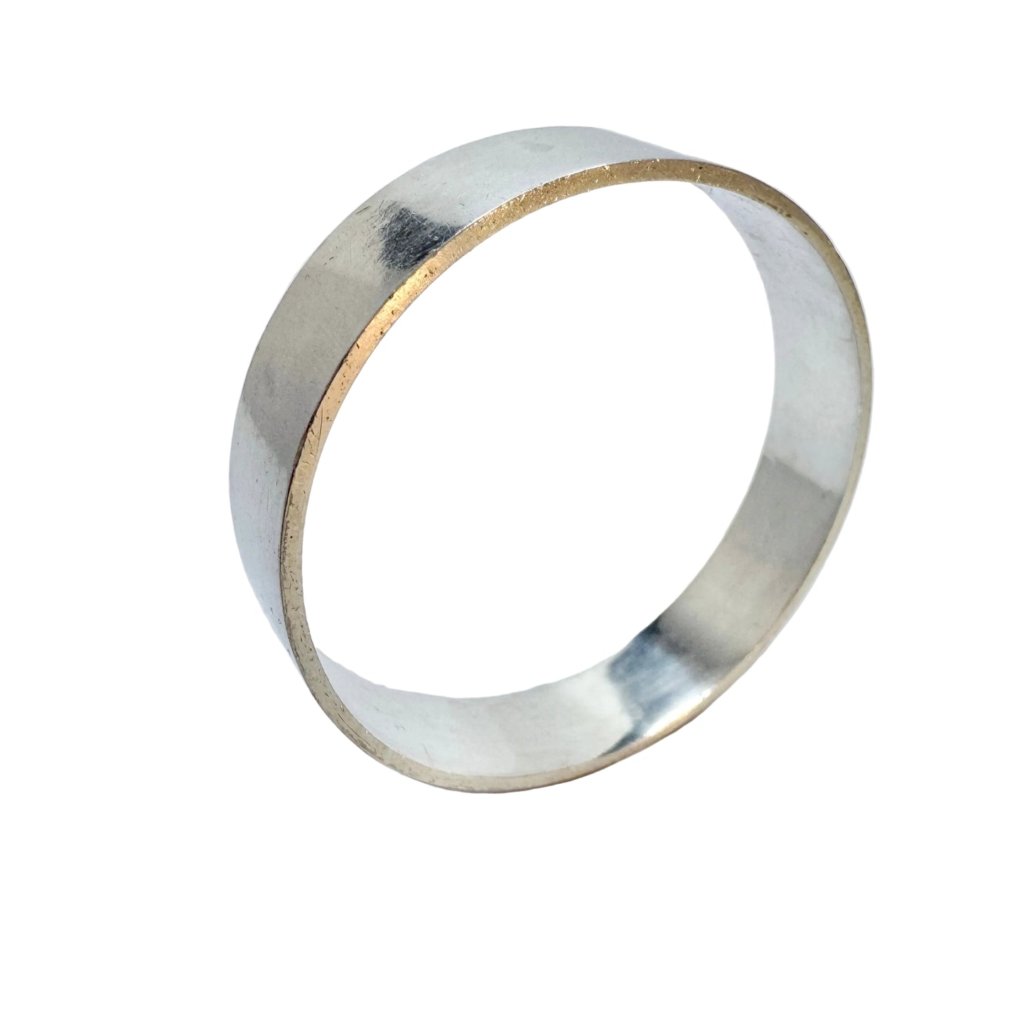 Cecilia and KI Johansson, Sweden 1972. Chunky Vintage Sterling Silver Bangle Bracelet.