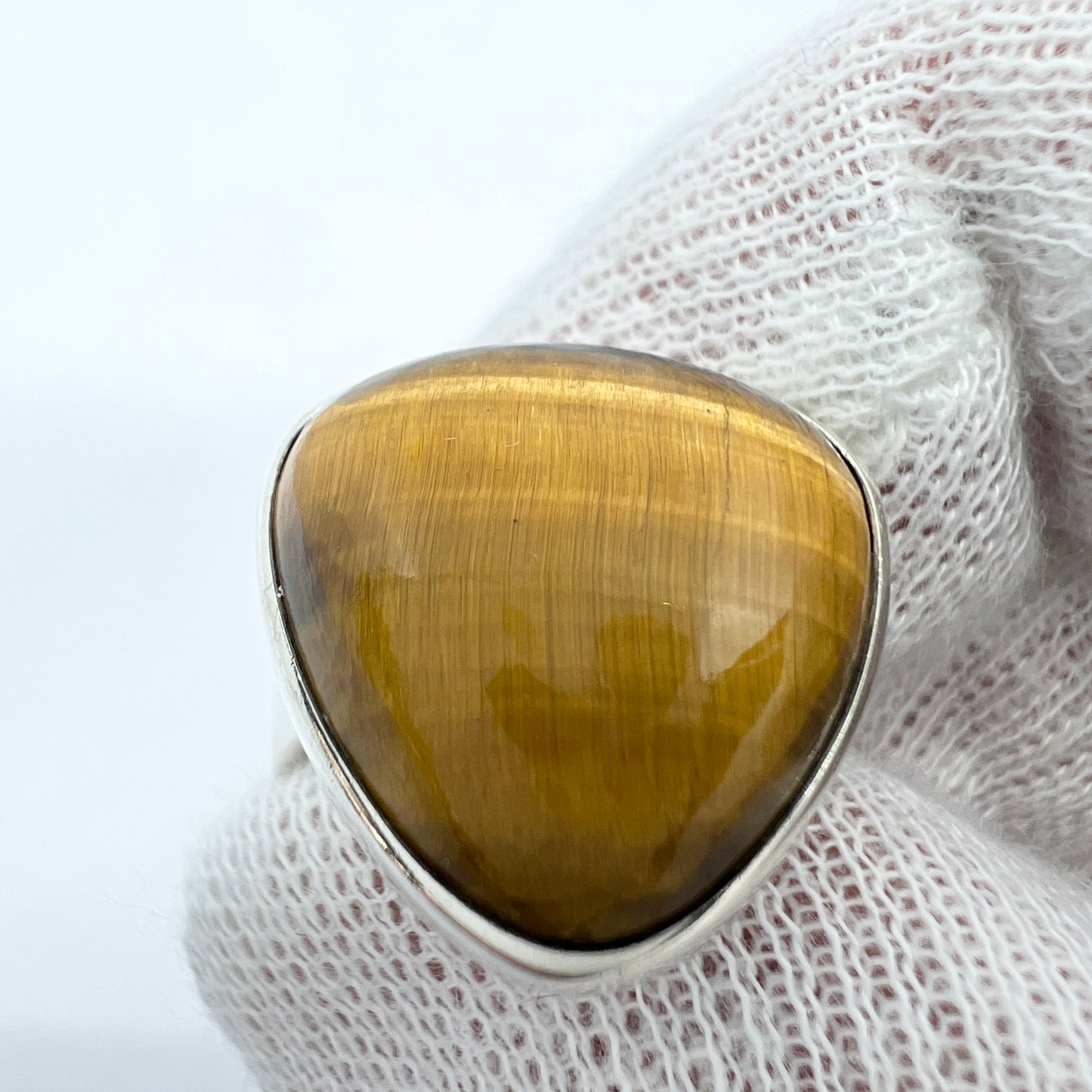 Gussi, Sweden 1965 Vintage Sterling Silver Tiger's Eye Ring.