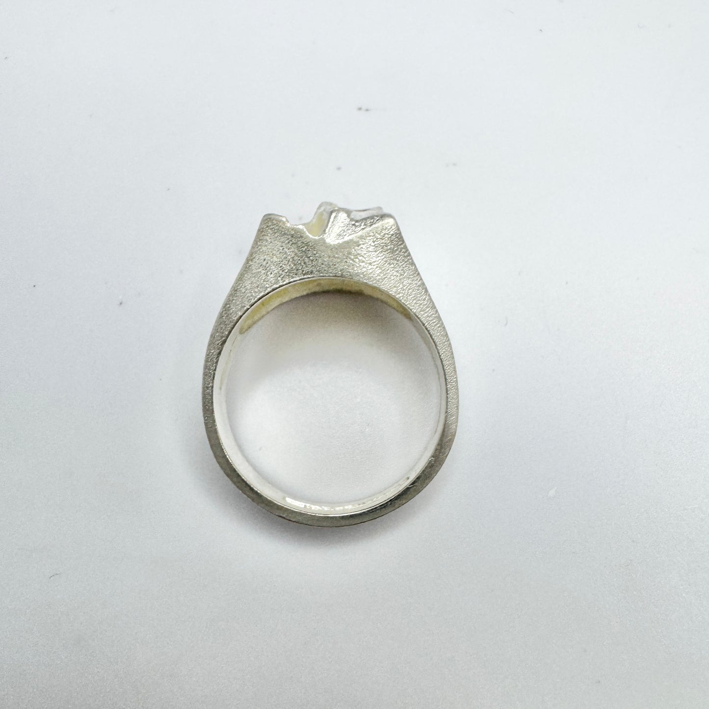 Björn Weckström, for Lapponia, Finland 1989. Vintage Sterling Silver Ring. Design: Khimaira