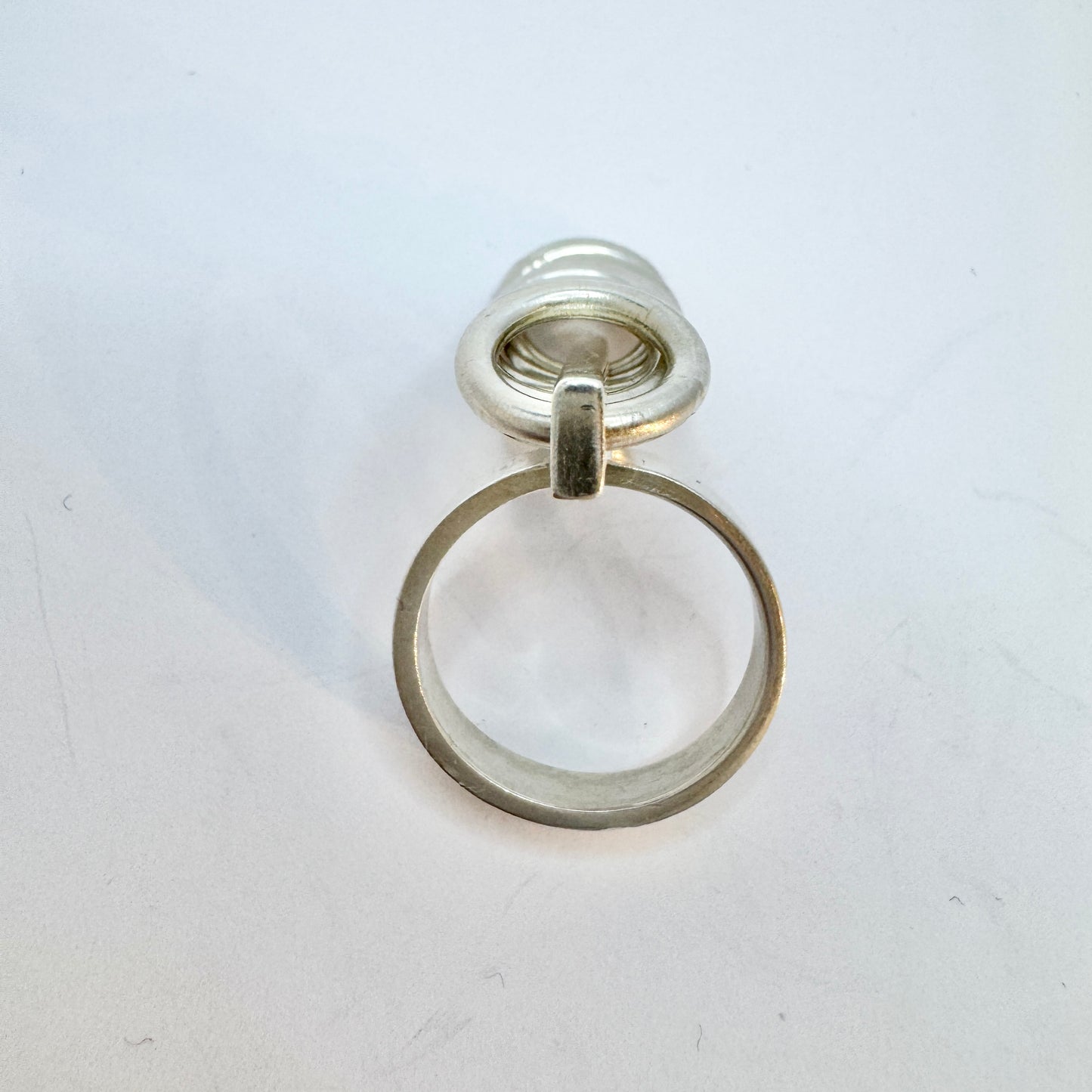 Hans Hansen, Denmark 1960s. Vintage Sterling Silver Kinetic Ring.