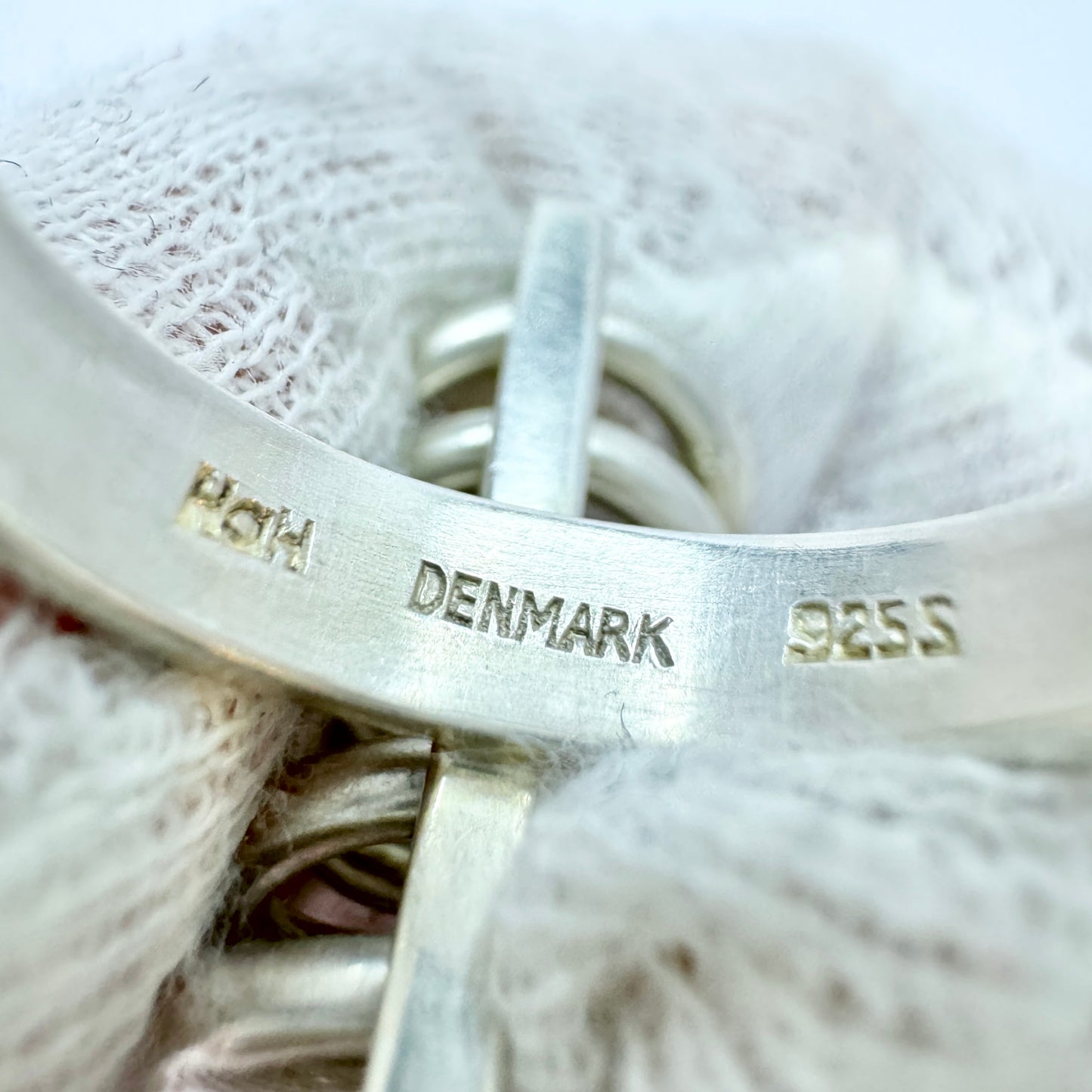 Hans Hansen, Denmark 1960s. Vintage Sterling Silver Kinetic Ring.