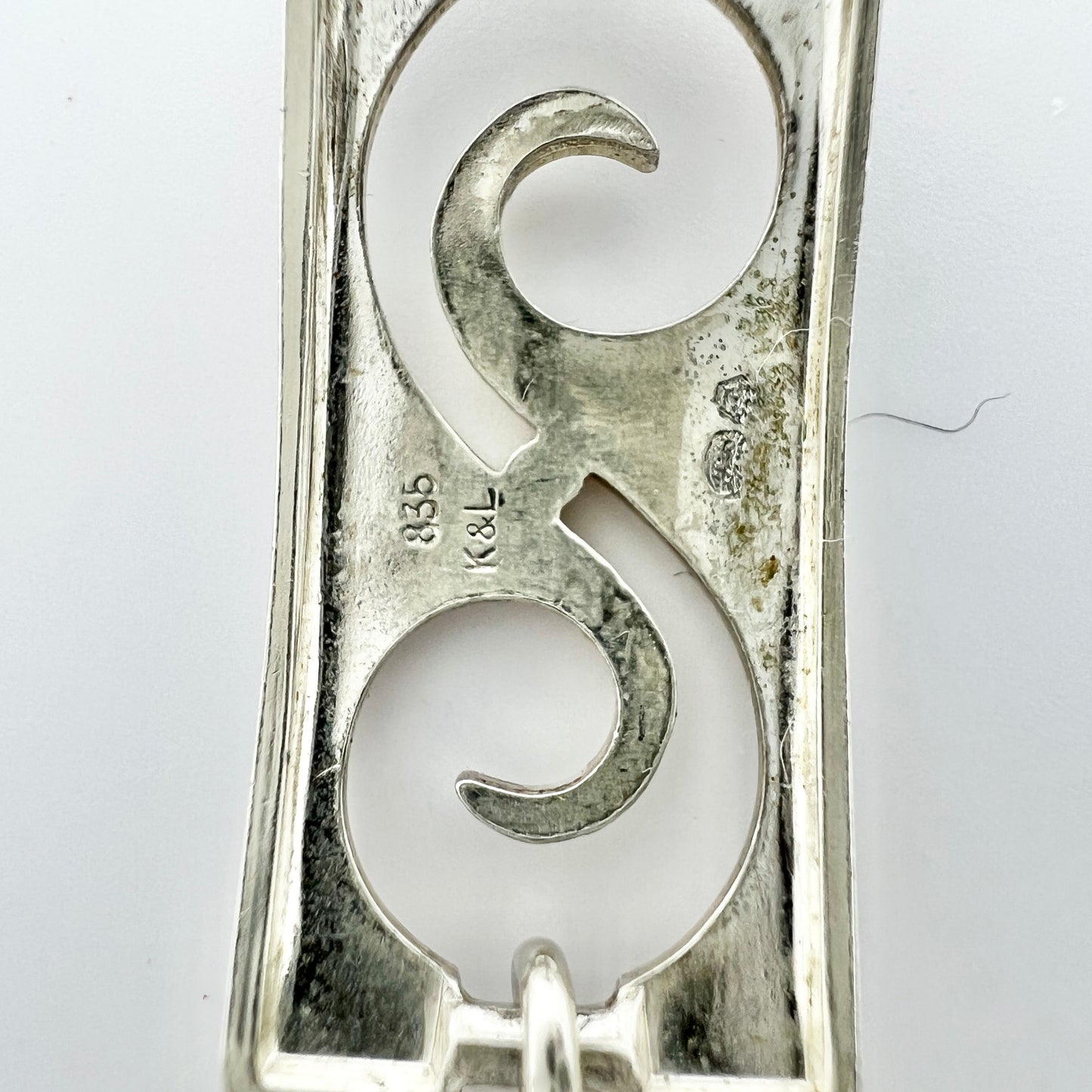 K&L-Kordes Lichtenfels, Germany 1960-70s Vintage Solid 835 Silver Rock Crystal Bracelet.