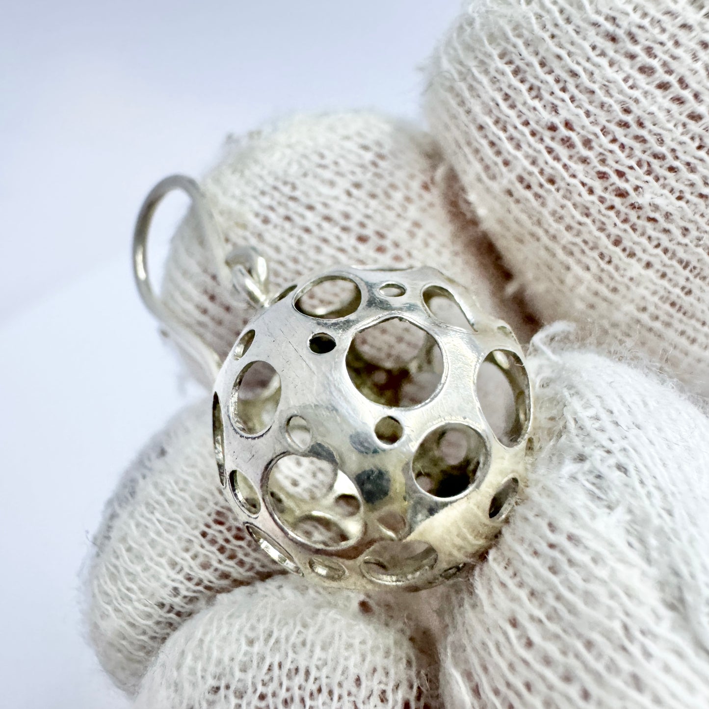 Liisa Vitali for N Westerback, Finland 1973. Vintage Sterling Silver Earrings.