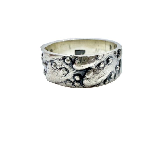 Kello Oy, Finland 1976. Vintage Sterling Silver Unisex Ring.
