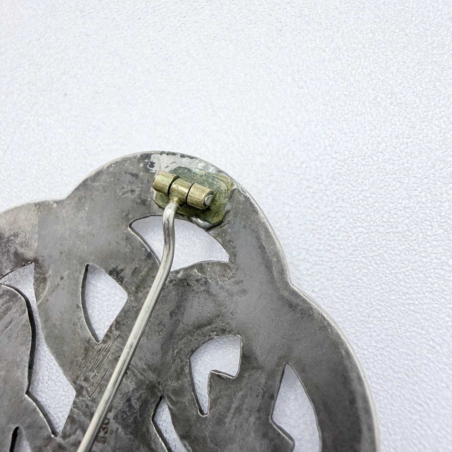 Clement Berg, Norway ca 1900. Antique Solid Silver Dragestil Brooch.