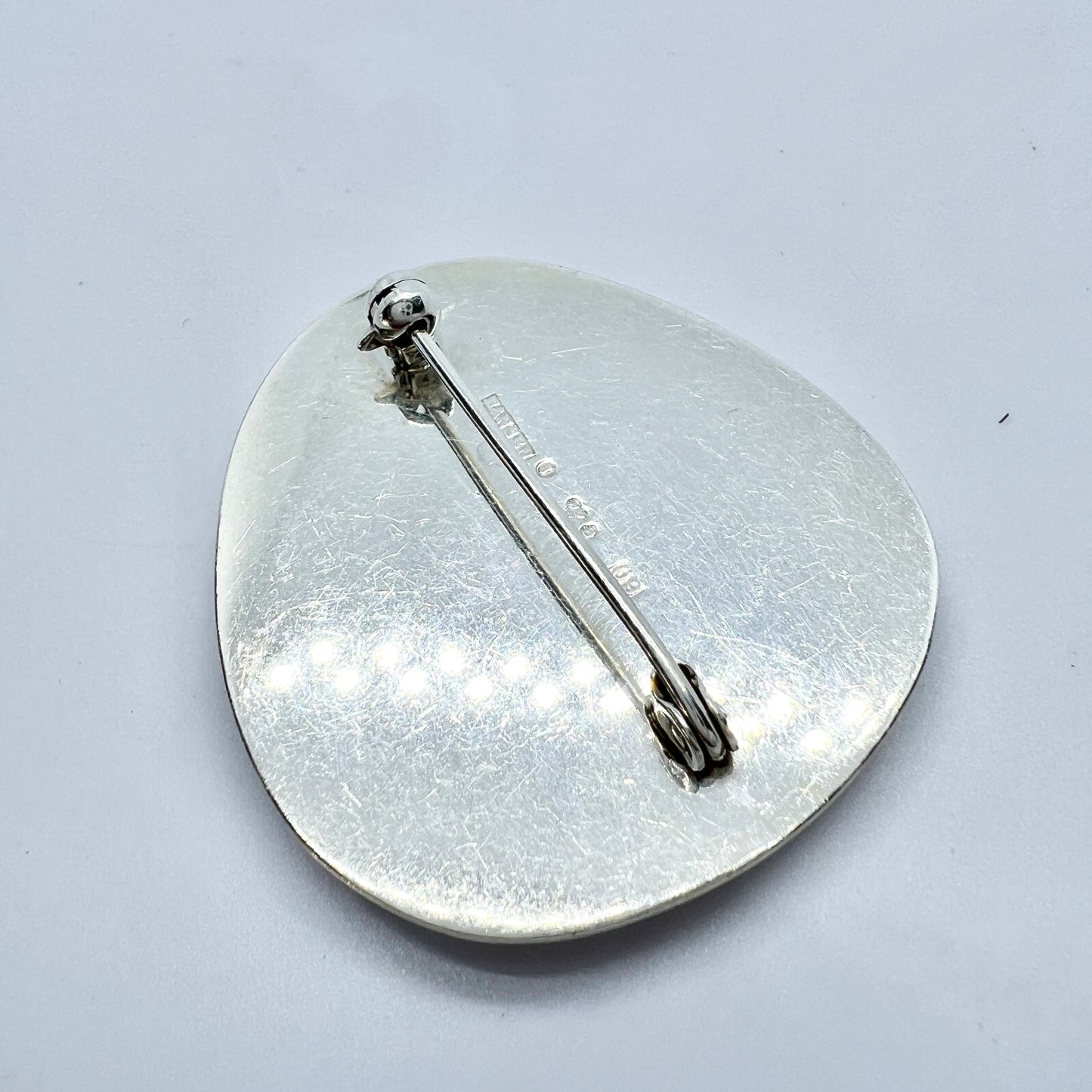 Hansen, Sweden 1964 Vintage Sterling Silver Eilat-stone Brooch