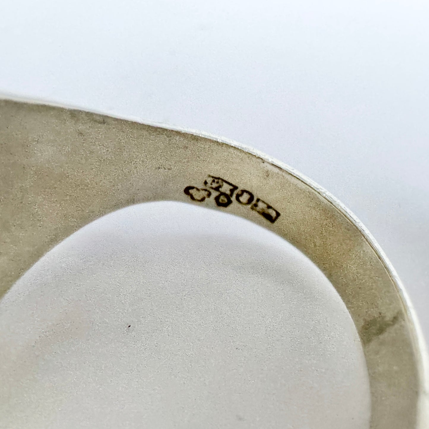 Kaplan, Sweden year 1950. Vintage Sterling Silver Floral Ring.