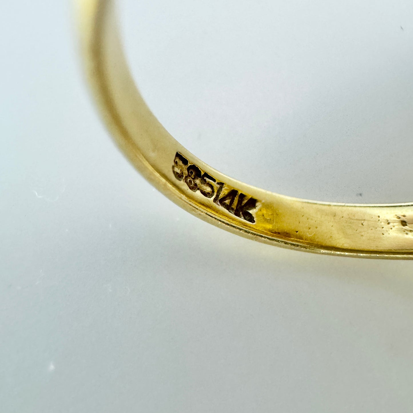 Vintage 14k Gold Opal Diamond Ring.