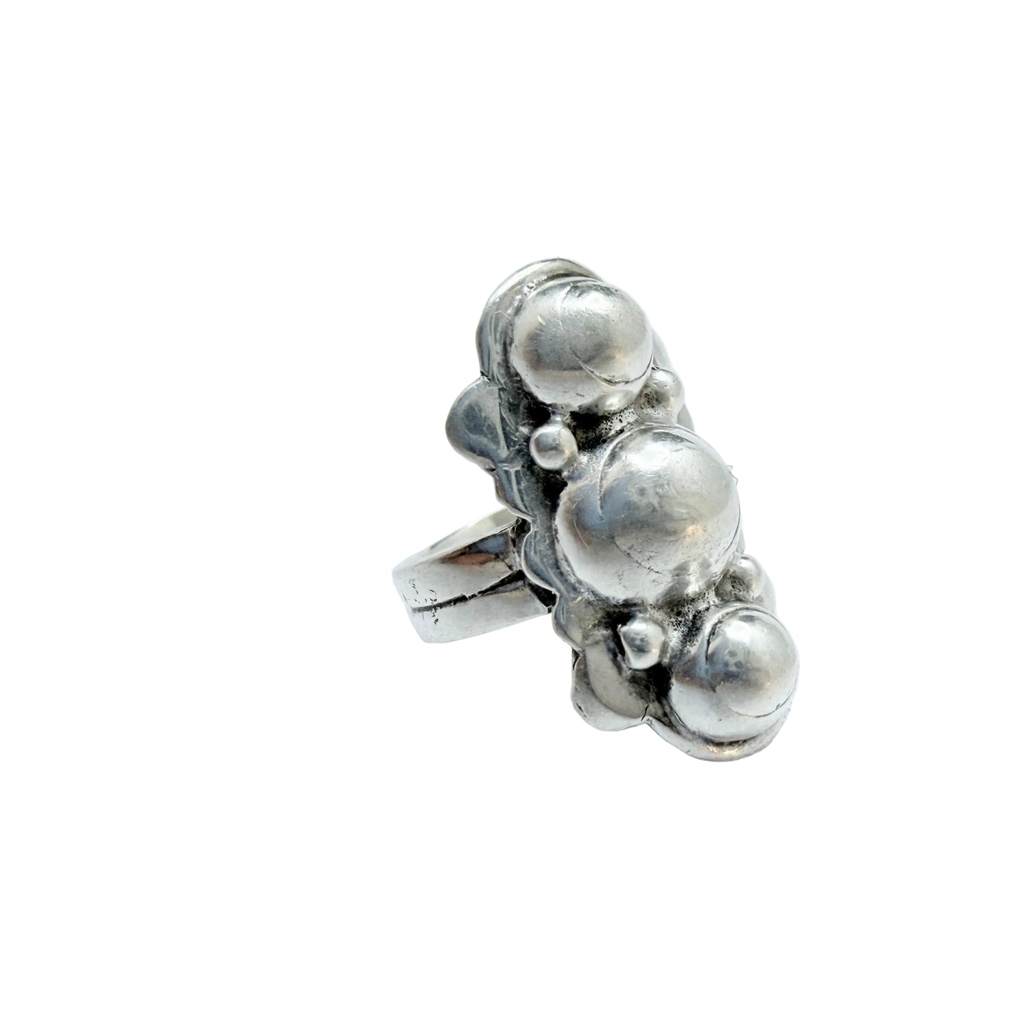 Taxco, Mexico ca 1940. Vintage 980 Sterling Silver Ring. Prob. Artemio Navarrete.