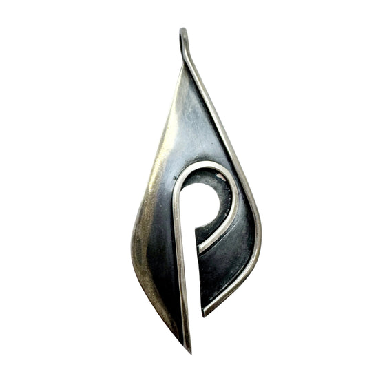 Phyllis Sklar, USA. Vintage Modernist Sterling Silver Pendant.