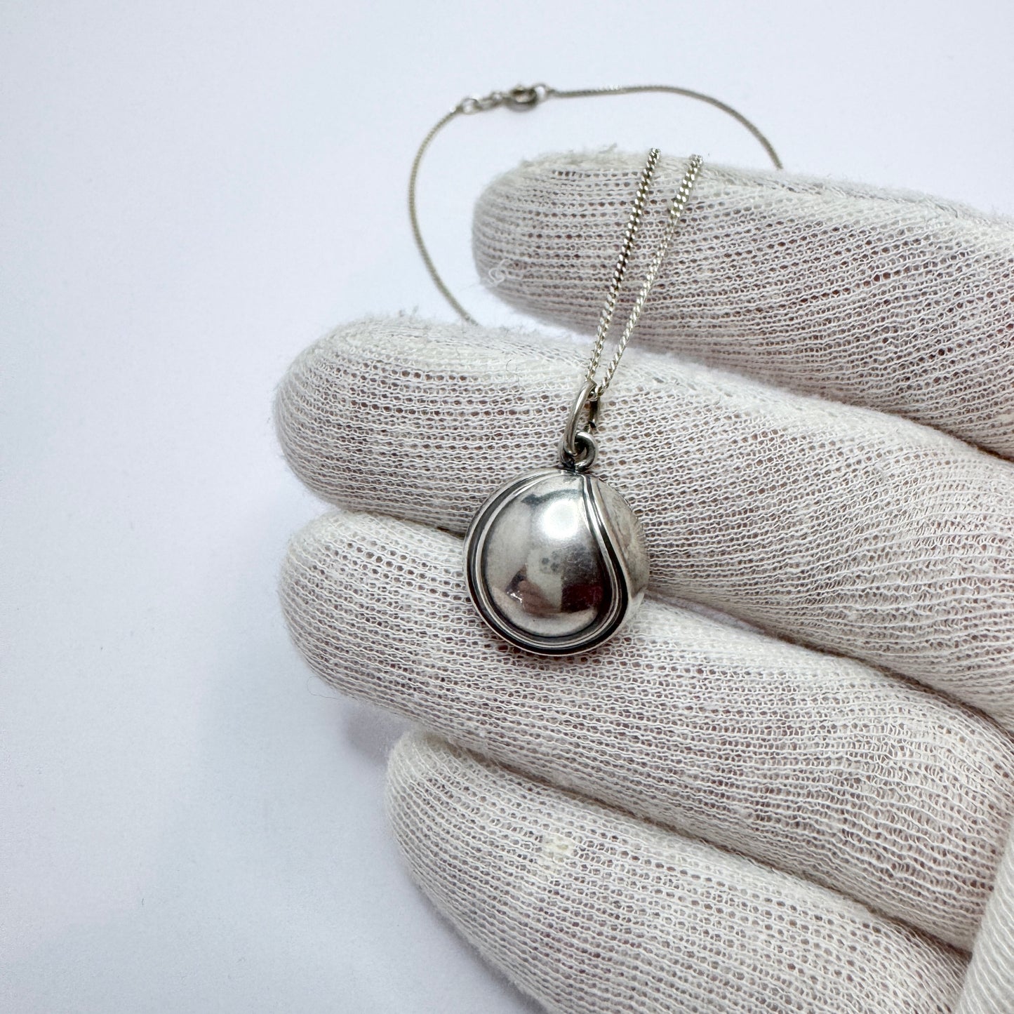 David-Andersen, Norway. Vintage Sterling Silver Pendant Necklace.