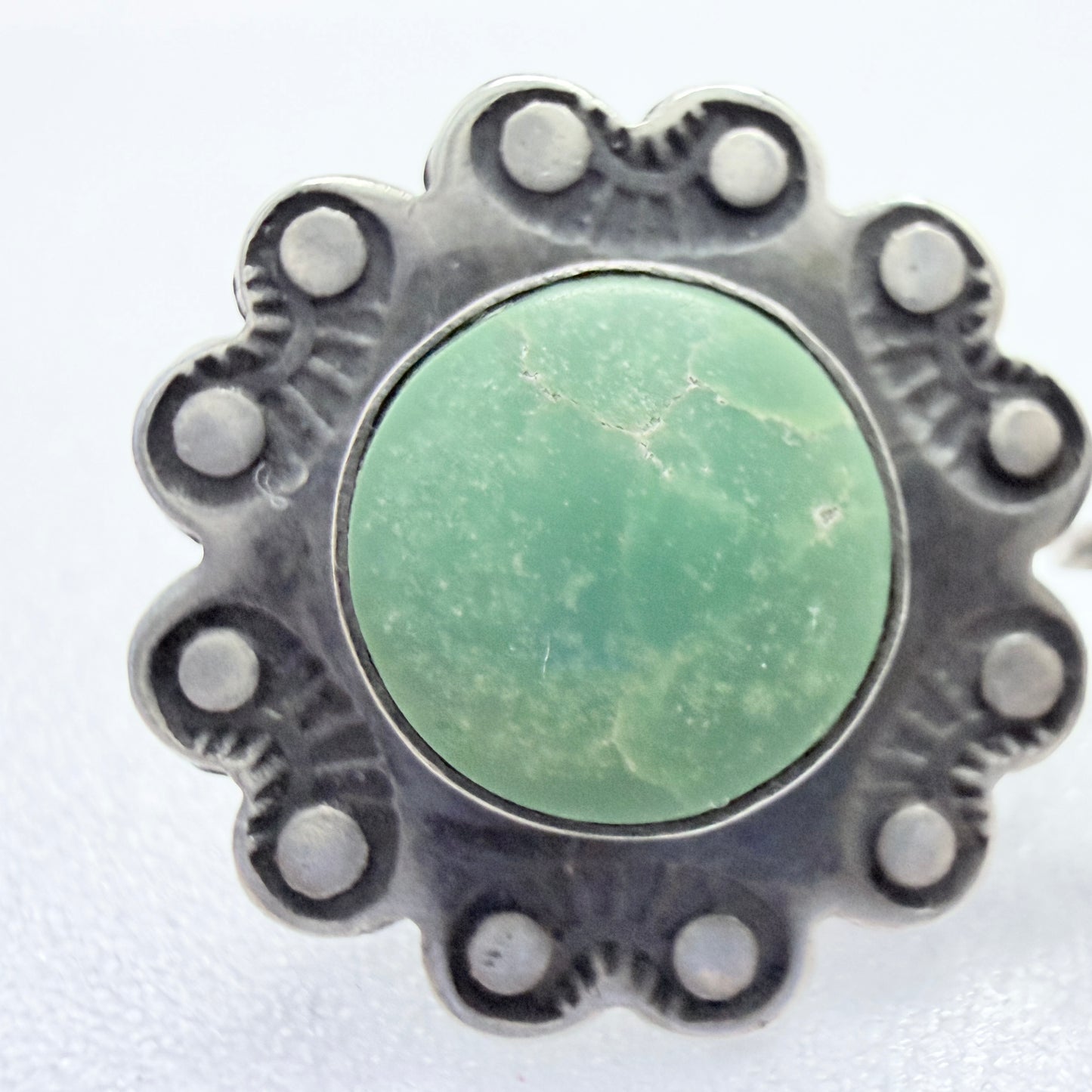 Vintage Sterling Silver Turquoise Earrings. Prob. Navajo Native American.