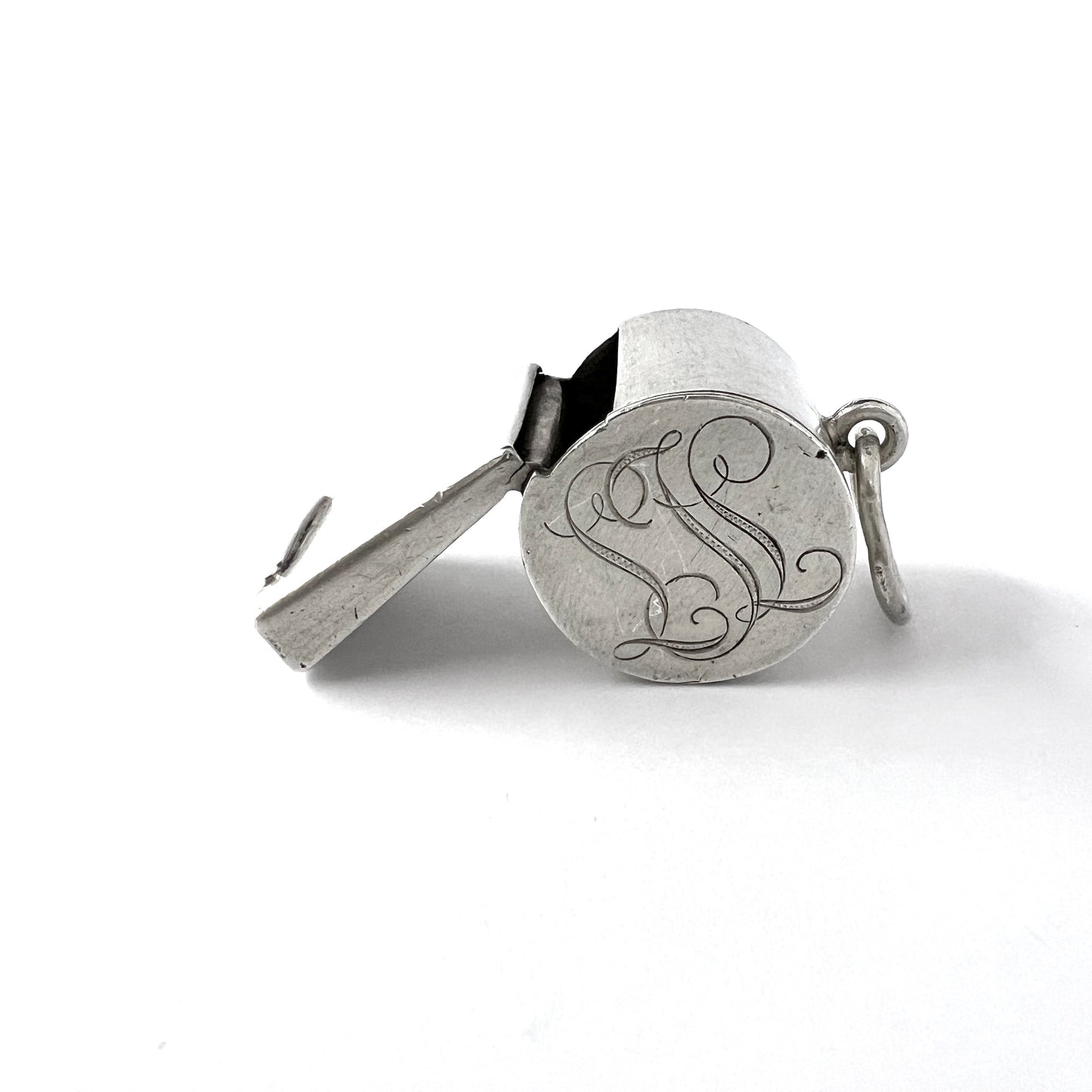 Axel Larsson, Sweden 1911. Antique Solid Silver Maritime Whistle Pendant.