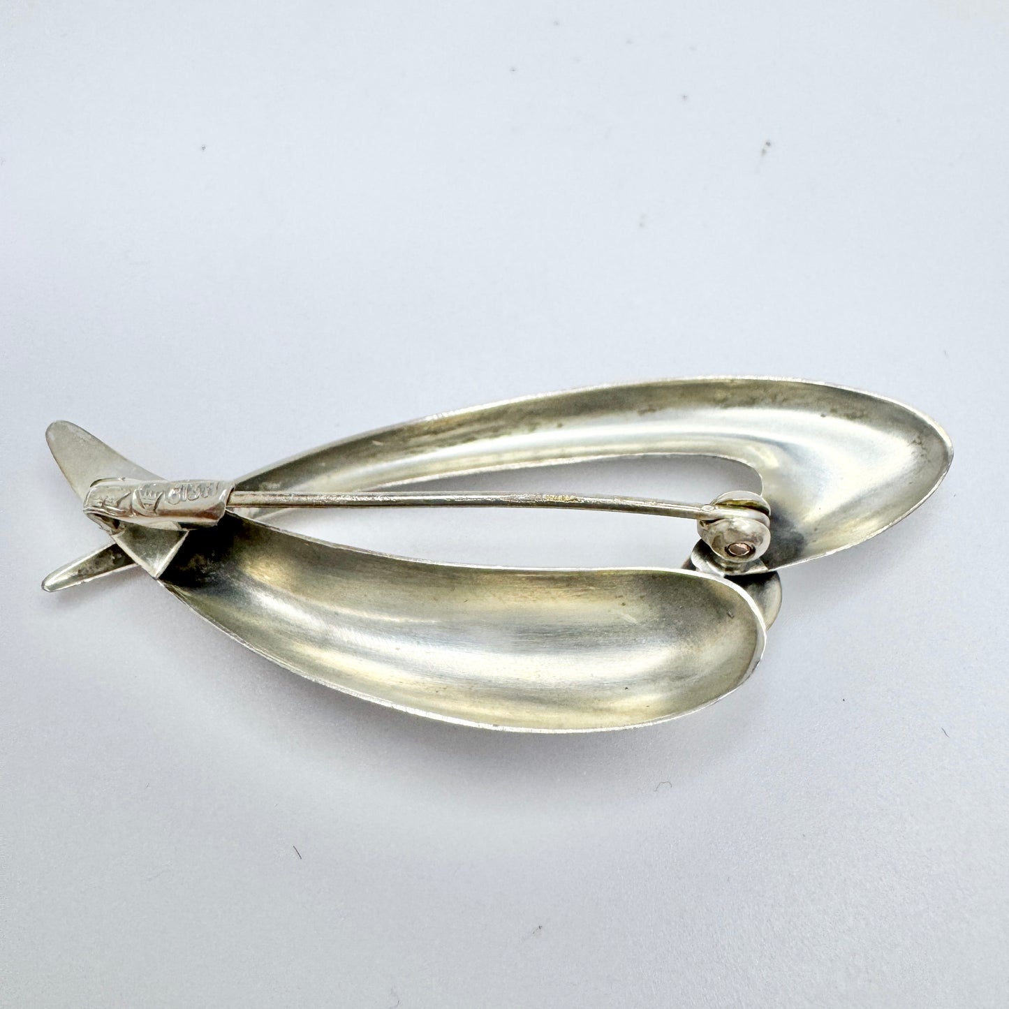 Salovaara, Finland 1960s. Solid Silver Turquoise Brooch.