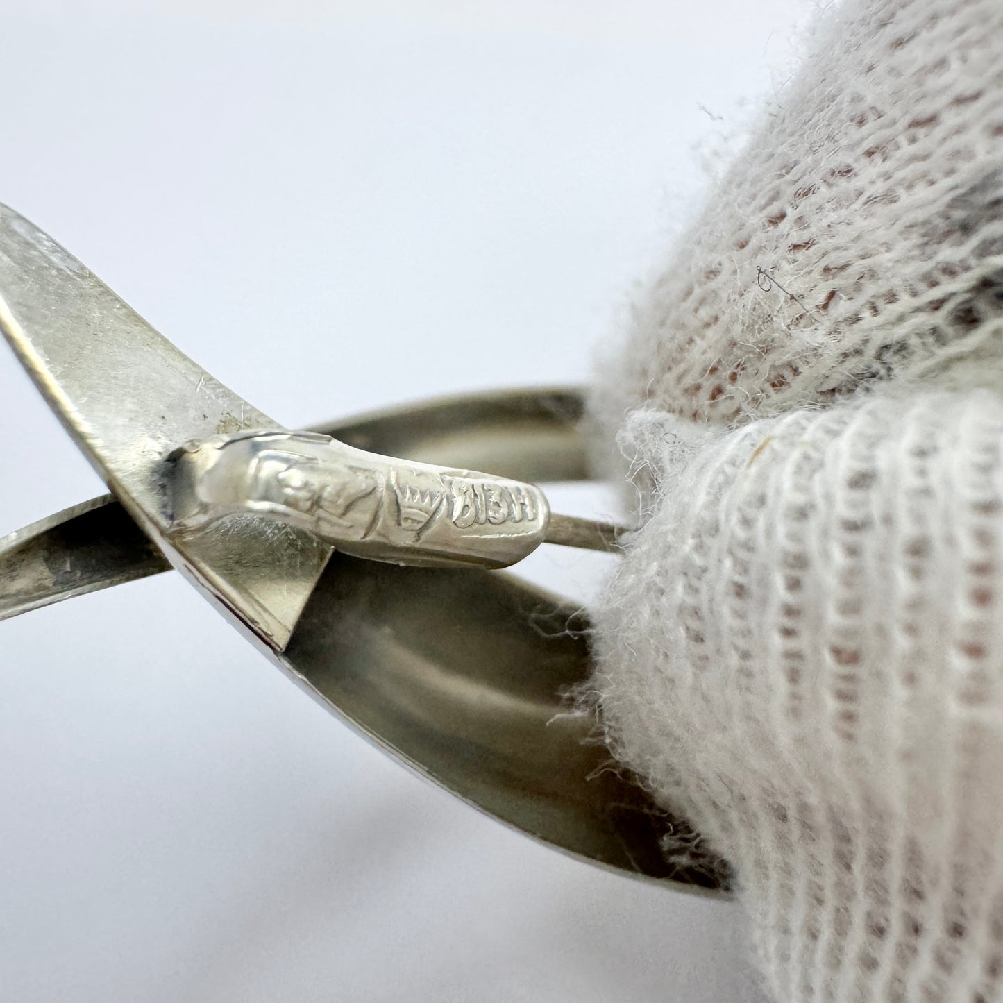 Salovaara, Finland 1960s. Solid Silver Turquoise Brooch.