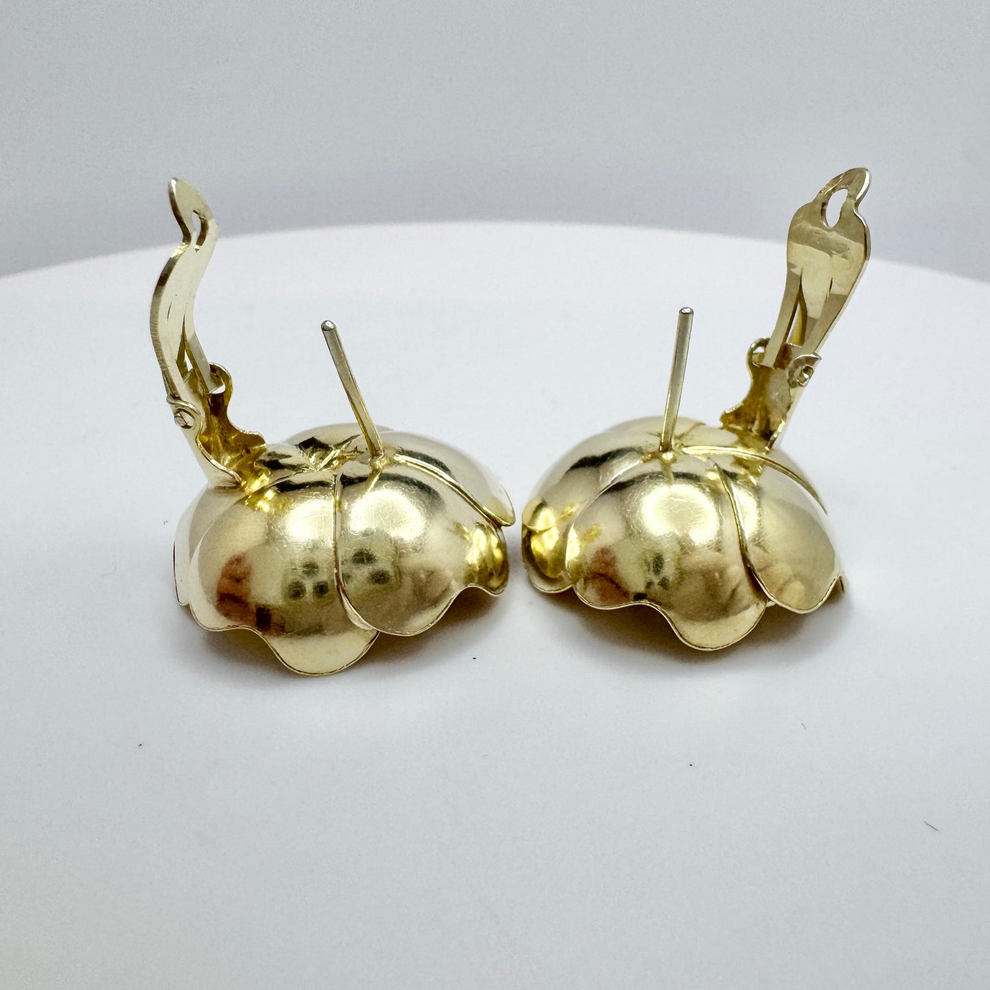 Peter von Post, Sweden 1976. Large Vintage Sterling Silver Earrings.