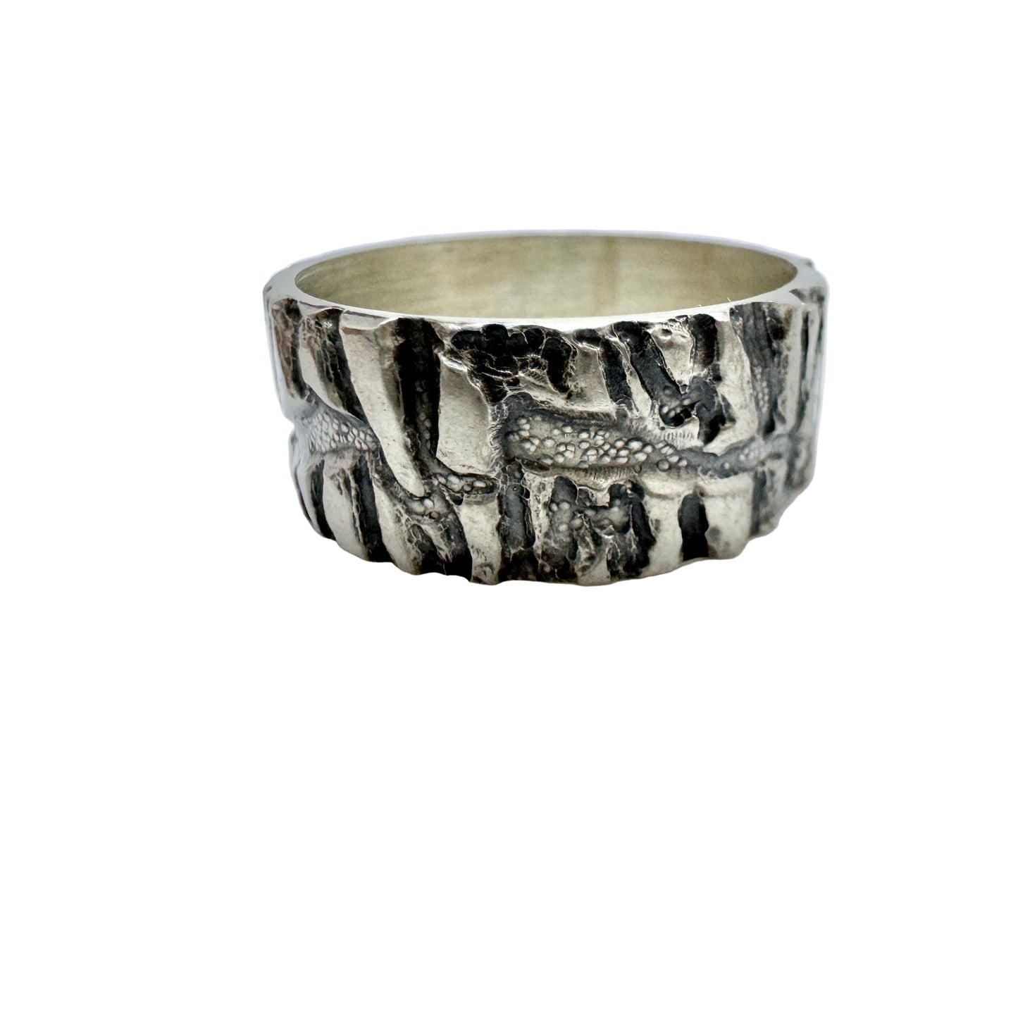 Finland 1976. Vintage Modernist Solid Silver Unisex Ring.