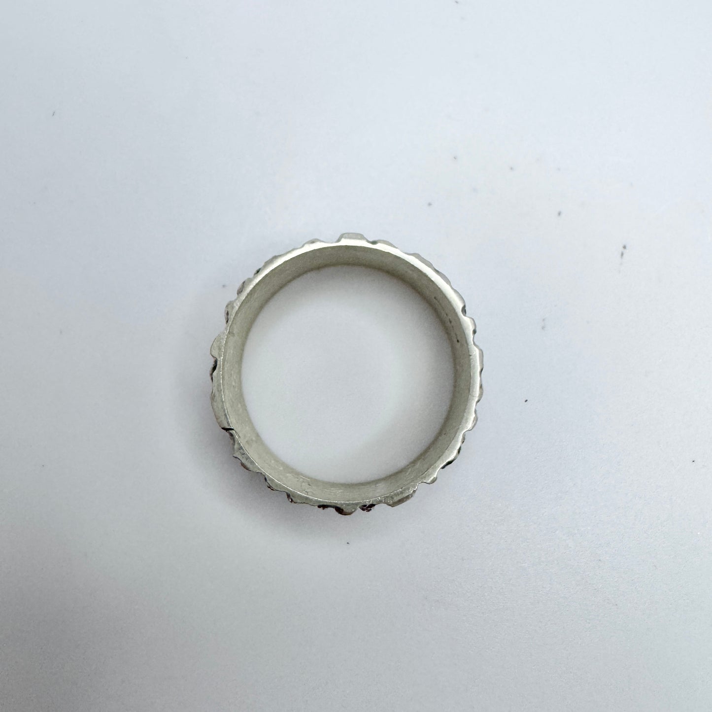 Finland 1976. Vintage Modernist Solid Silver Unisex Ring.