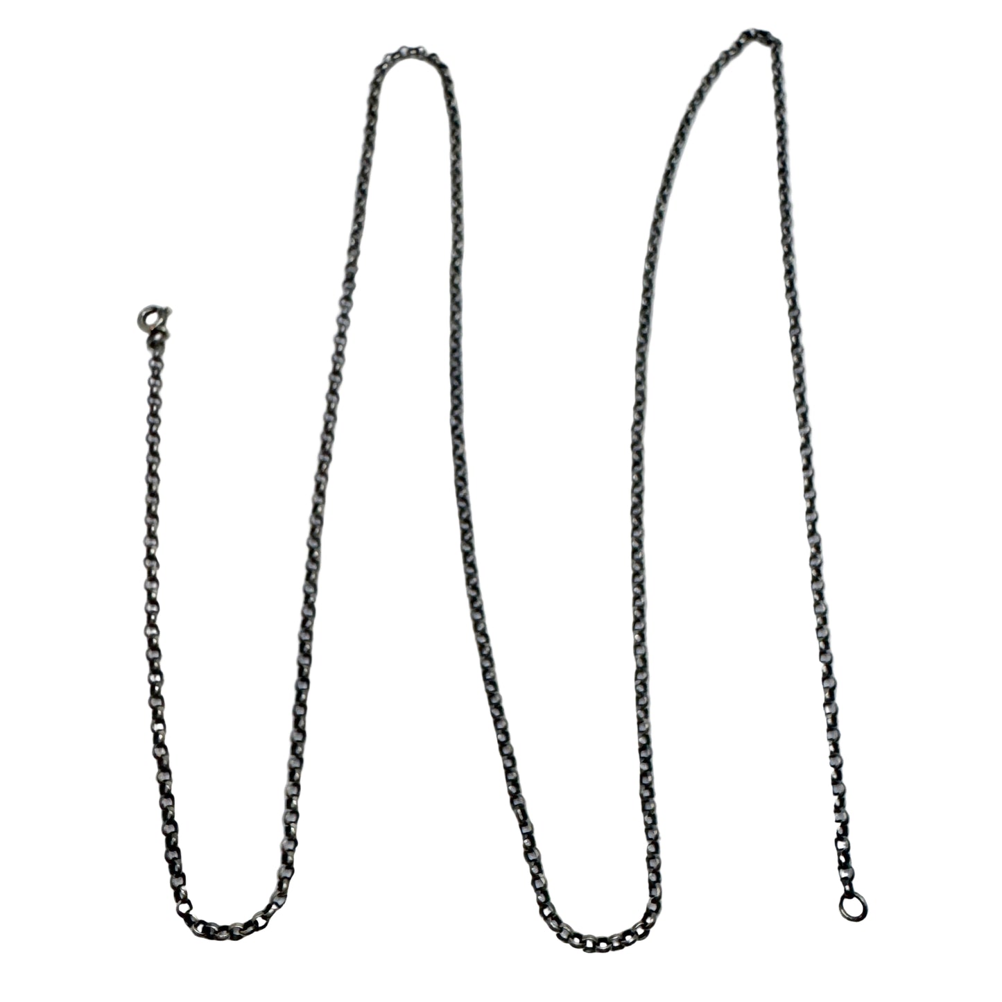 Sweden 1940-50s. Vintage 80 cm / 31 in Solid Silver Chain Necklace.