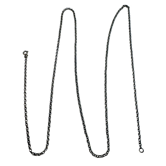 Sweden 1940-50s. Vintage 80 cm / 31 in Solid Silver Chain Necklace.