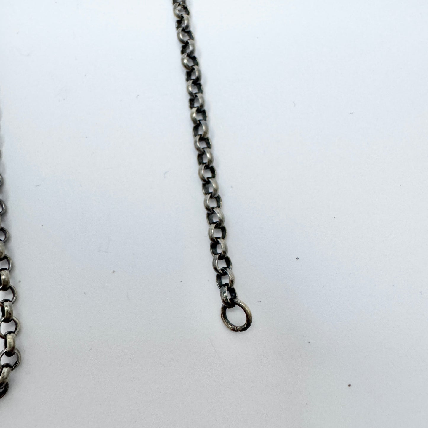 Sweden 1940-50s. Vintage 80 cm / 31 in Solid Silver Chain Necklace.