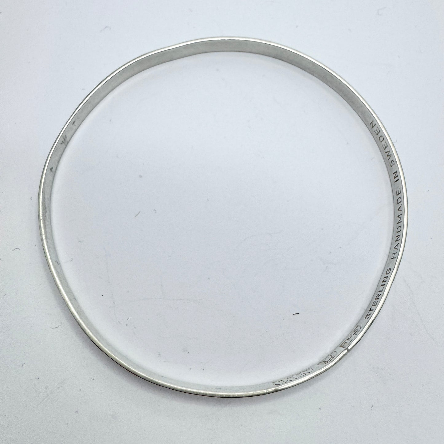 Owe Johansson, Sweden 1969. Vintage Sterling Silver Bangle Bracelet.