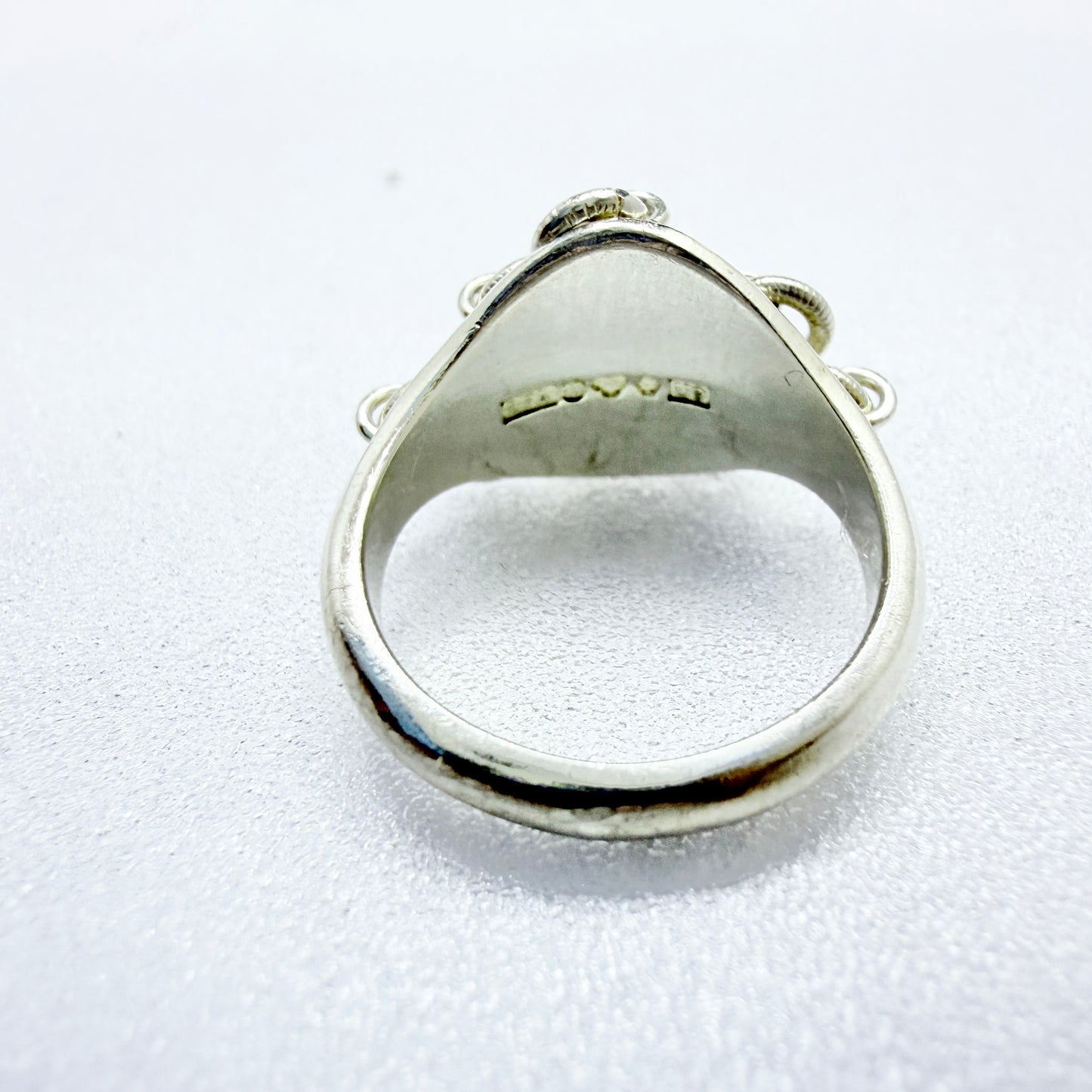 Lagerström, Sweden year 1970. Vintage Solid Silver Sami / Laplander Ring.