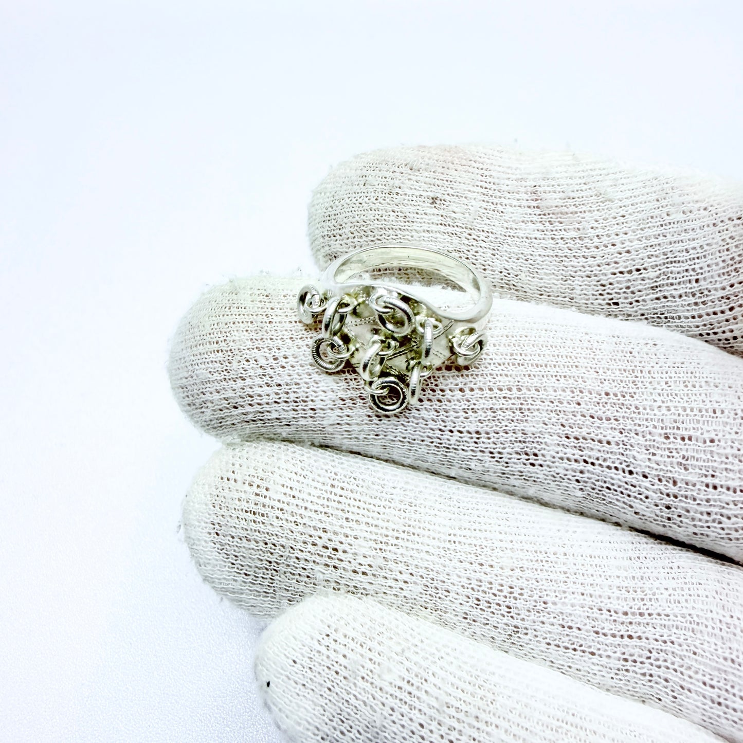 Lagerström, Sweden year 1970. Vintage Solid Silver Sami / Laplander Ring.