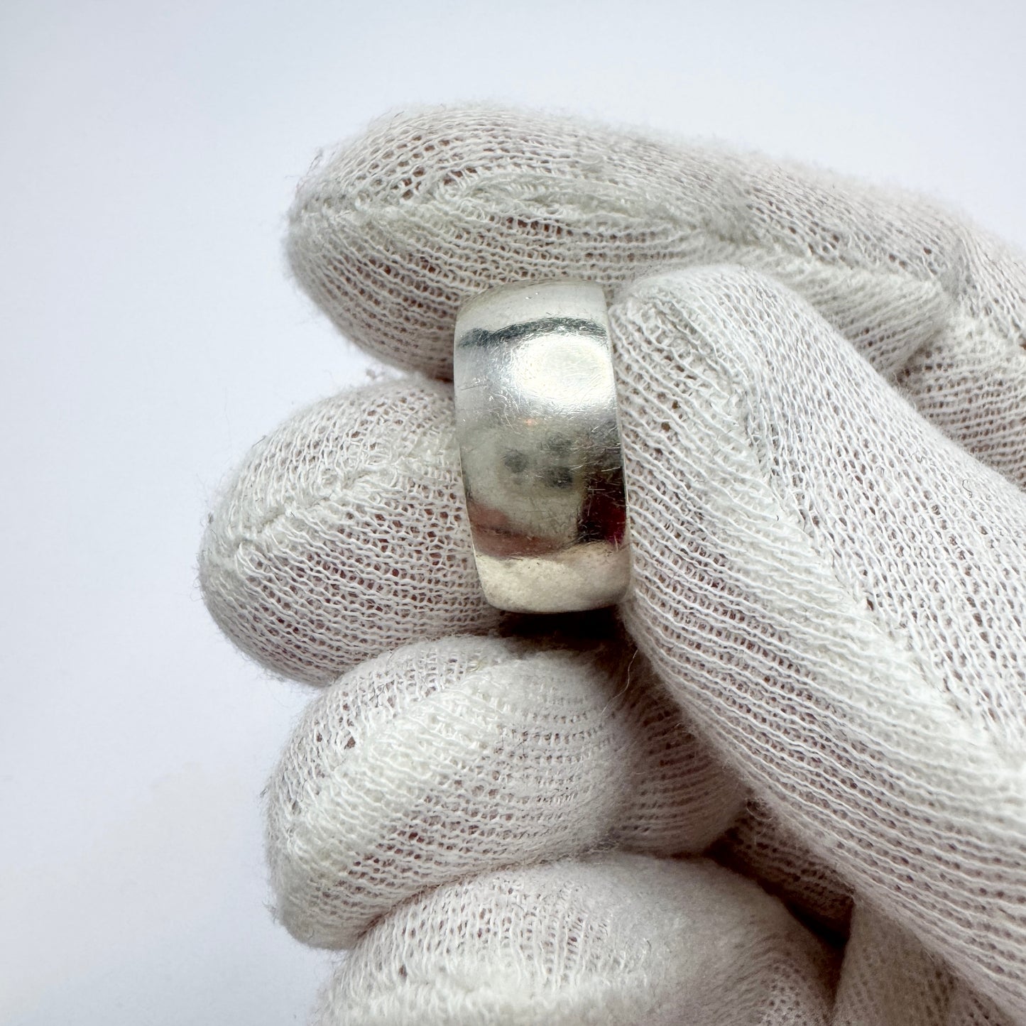 Svedboms, Sweden 1975. Vintage Sterling Silver Band Ring.