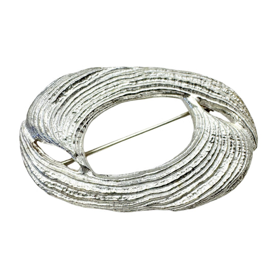 Flora Danica, Denmark c 1970s. Sterling Silver Brooch.