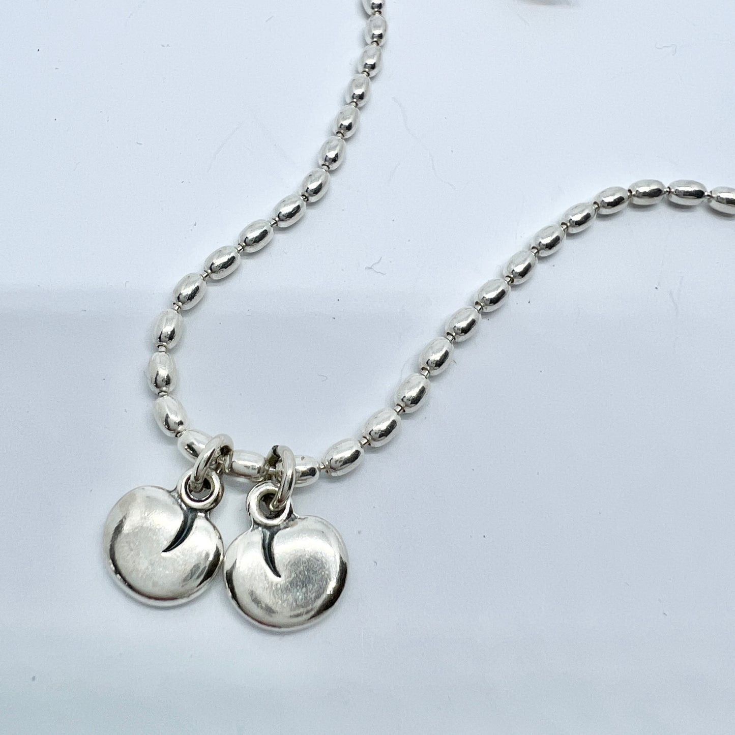 Kalevala Koru, Finland. Vintage 32 inch Sterling Silver Charm Necklace.