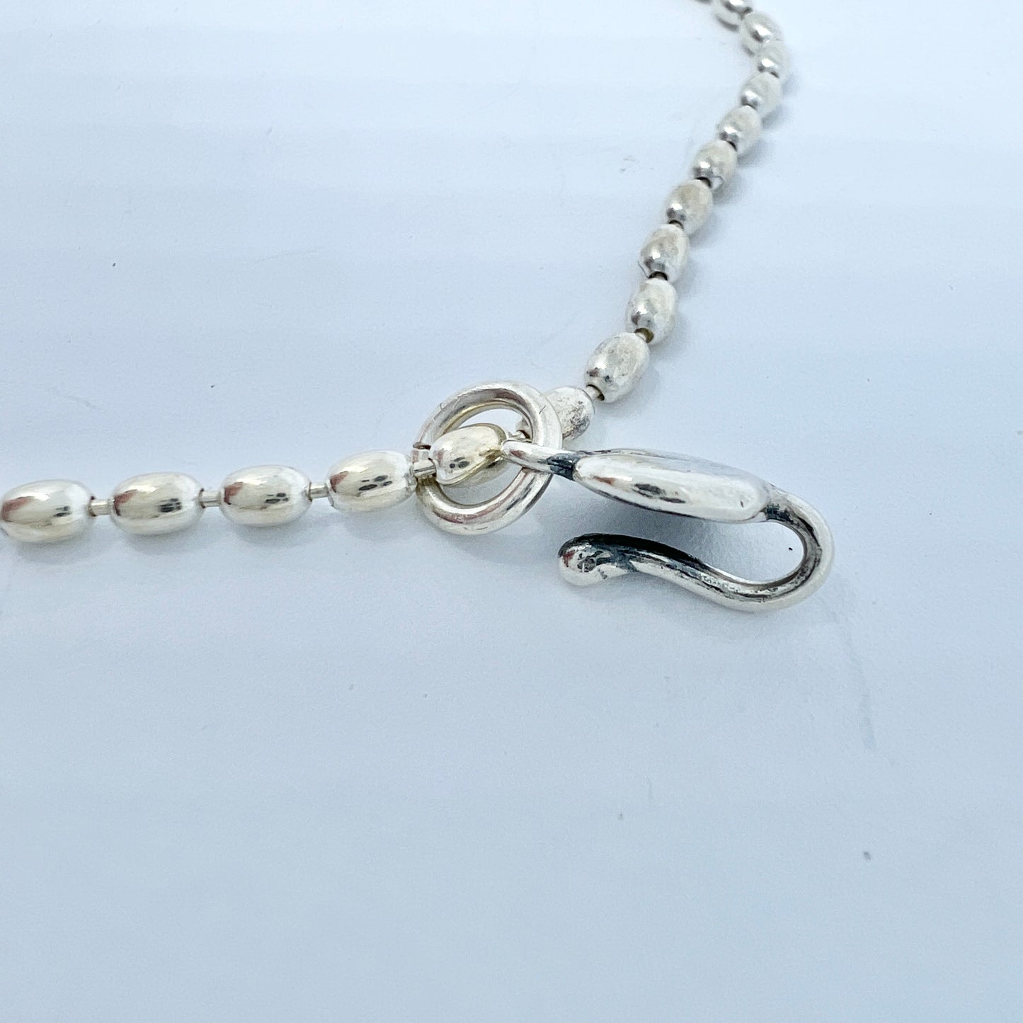 Kalevala Koru, Finland. Vintage 32 inch Sterling Silver Charm Necklace.