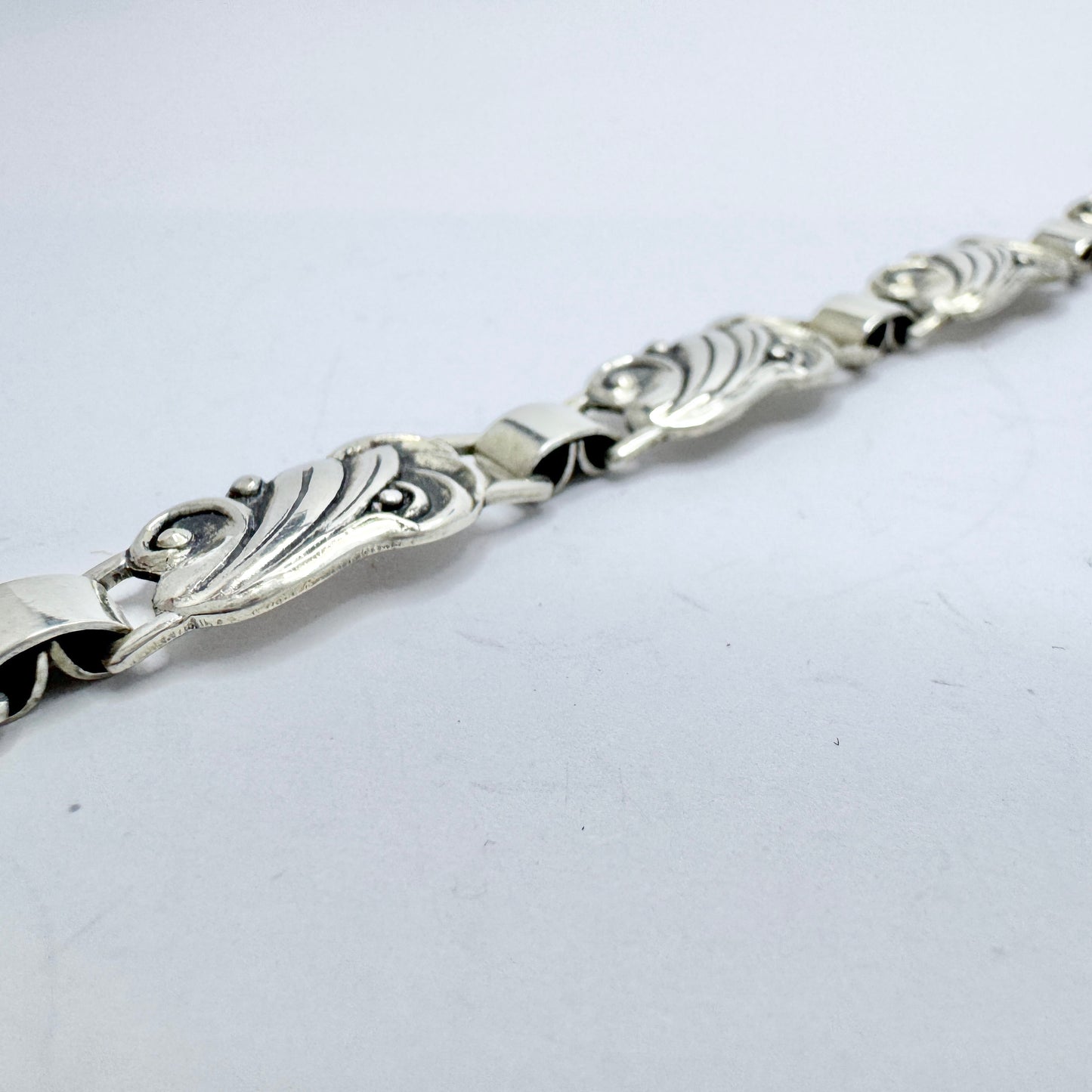 Denmark 1940-50s. Solid Silver Bracelet.