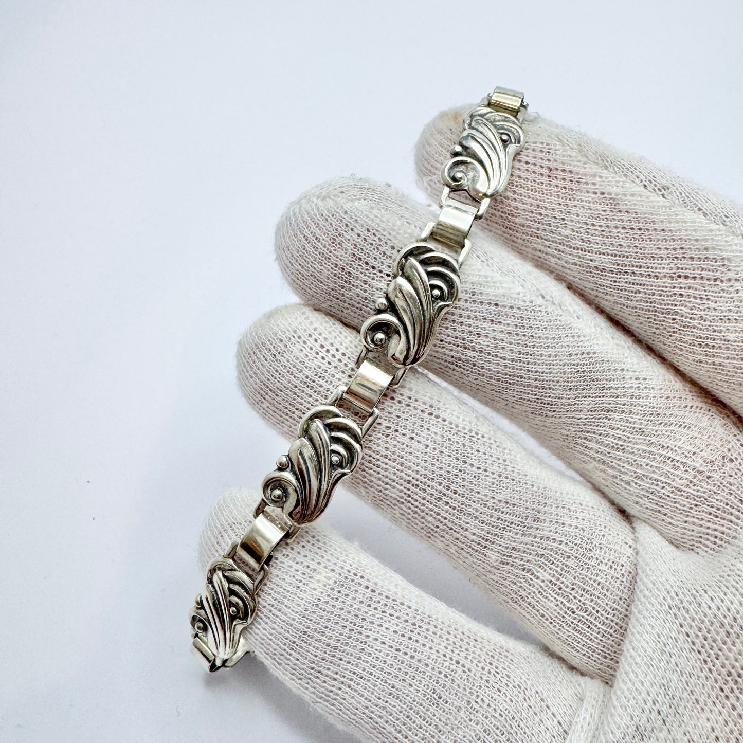 Denmark 1940-50s. Solid Silver Bracelet.