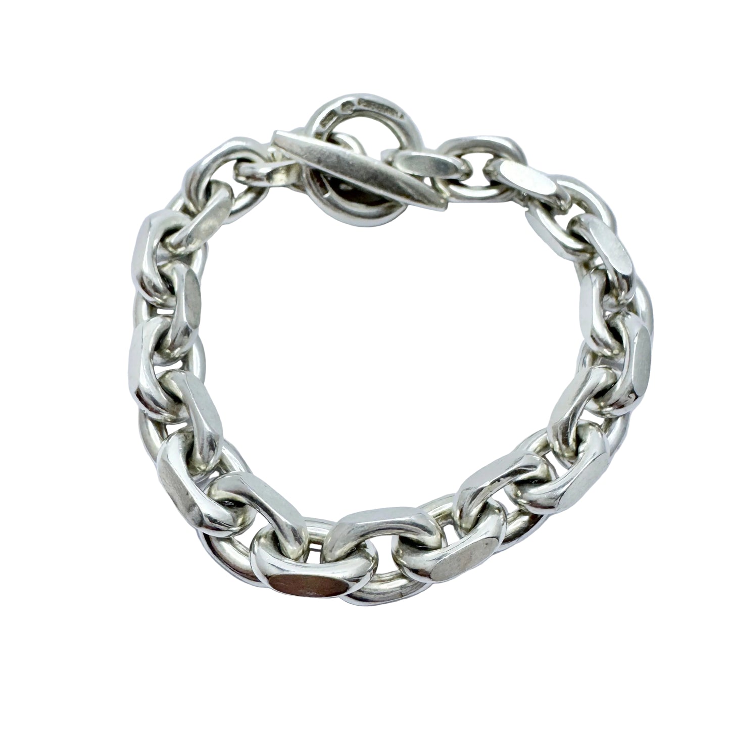 Frantz Hingelberg, Denmark ca 1960. Massive Vintage Sterling Silver Bracelet.