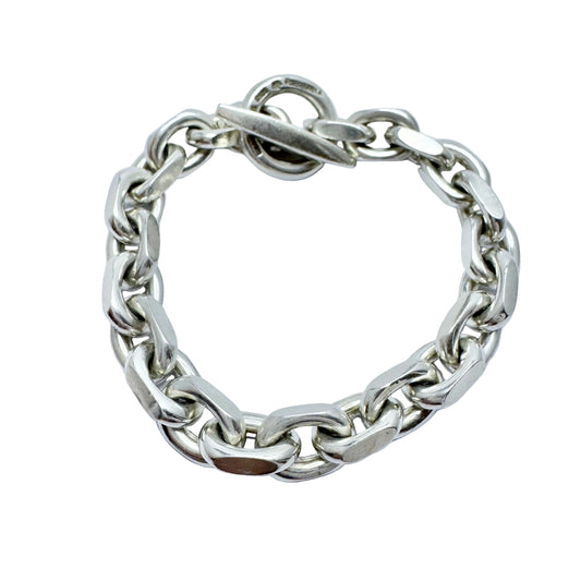 Frantz Hingelberg, Denmark ca 1960. Massive Vintage Sterling Silver Bracelet.