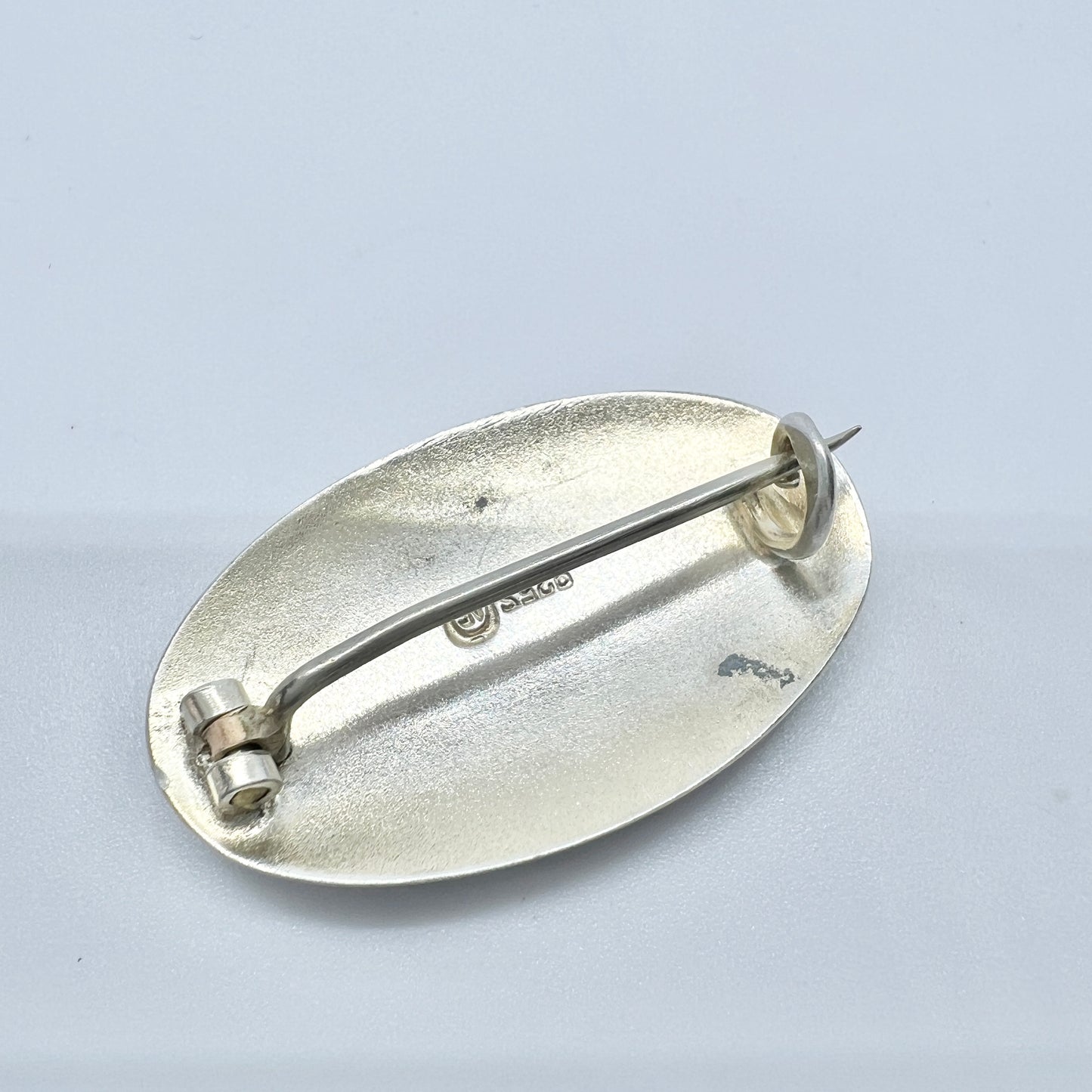 Nils Erik Elvik. Norway c 1940 Sterling Silver Enamel Small Brooch.