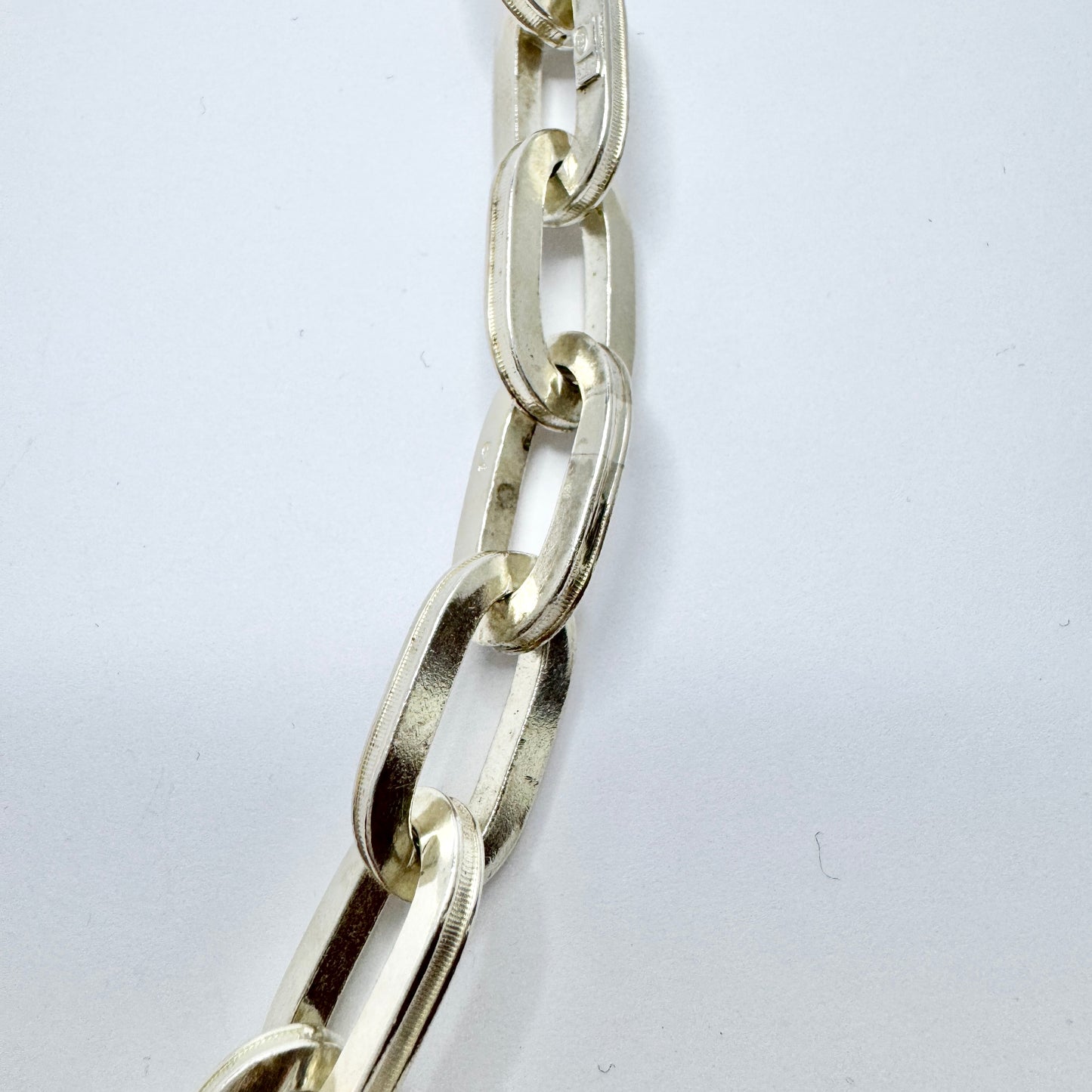 Uno A Erre, Italy. Massive Vintage Solid Silver Chain Unisex Necklace.