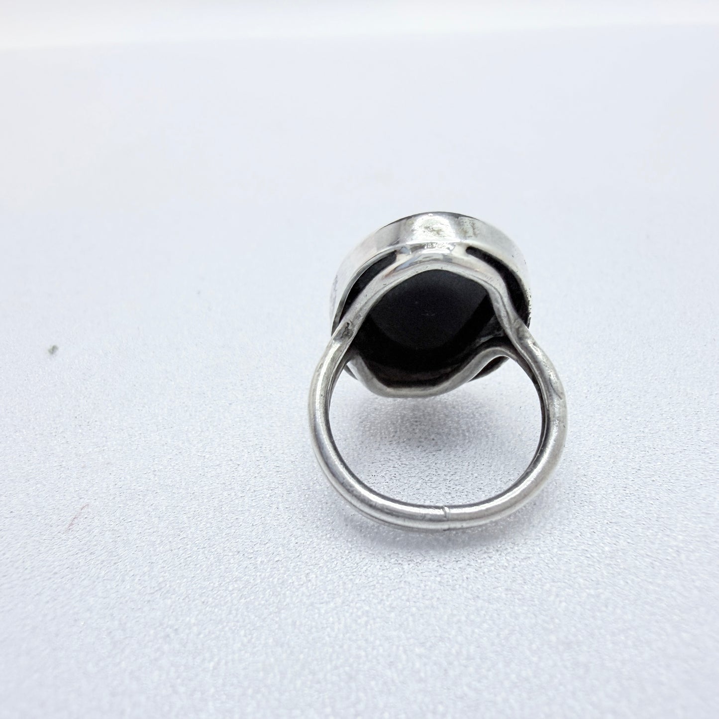 Arts & Crafts Sterling Silver Agate Pinky Ring.