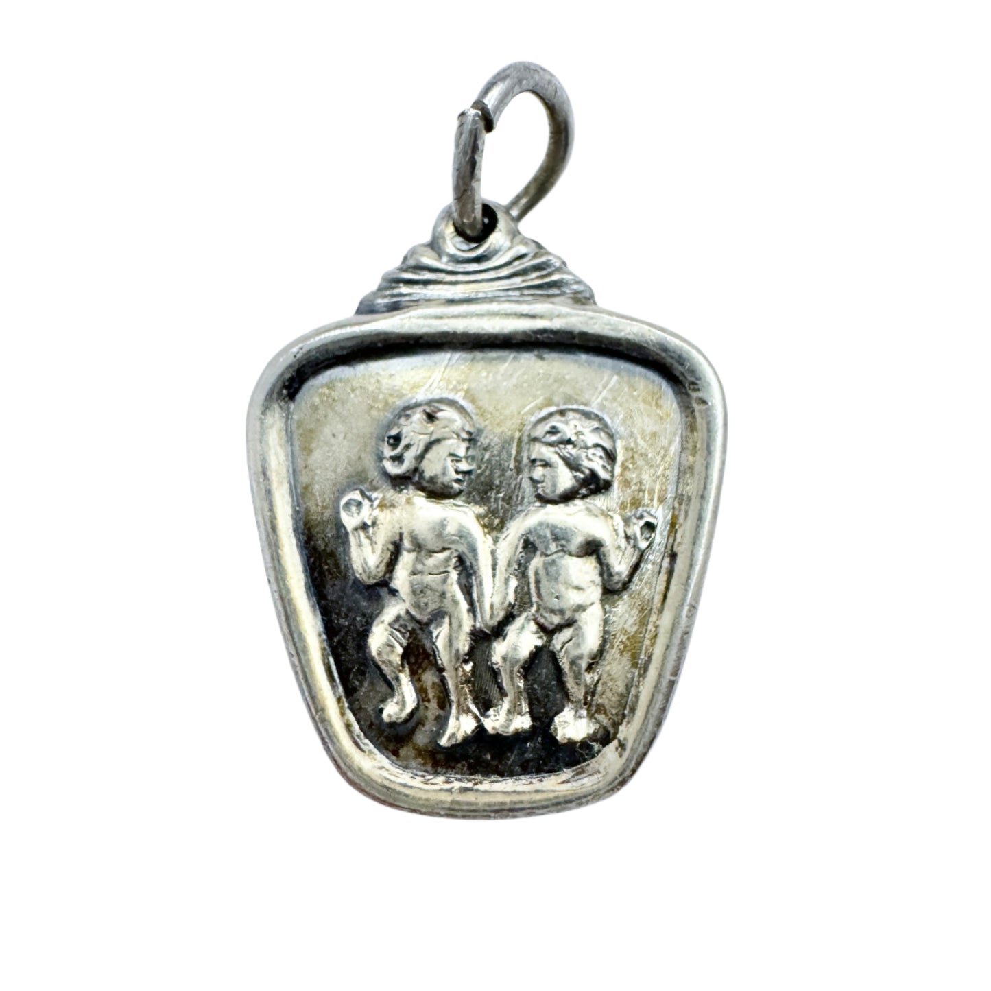 Alton, Sweden 1969. Vintage Sterling Silver Zodiac Gemini Charm Pendant.