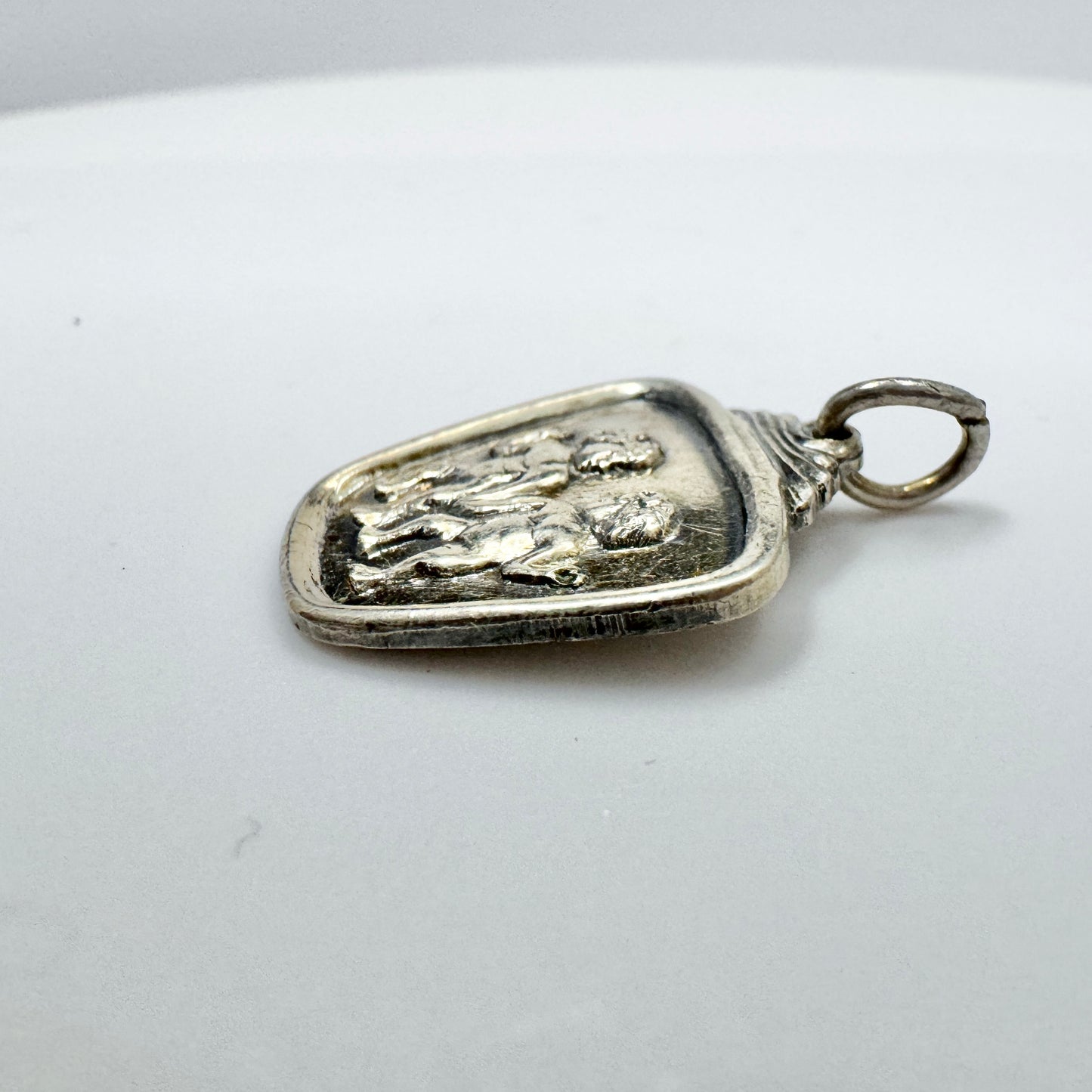 Alton, Sweden 1969. Vintage Sterling Silver Zodiac Gemini Charm Pendant.