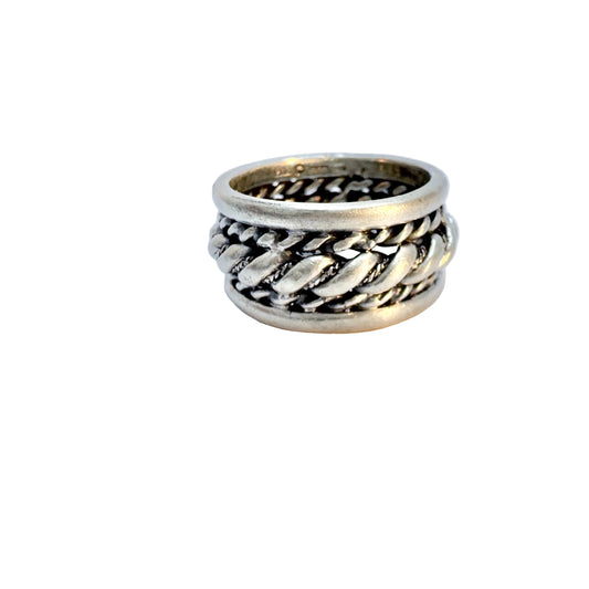 Odds Visby, Sweden. Vintage Sterling Silver Viking Copy Unisex Ring.