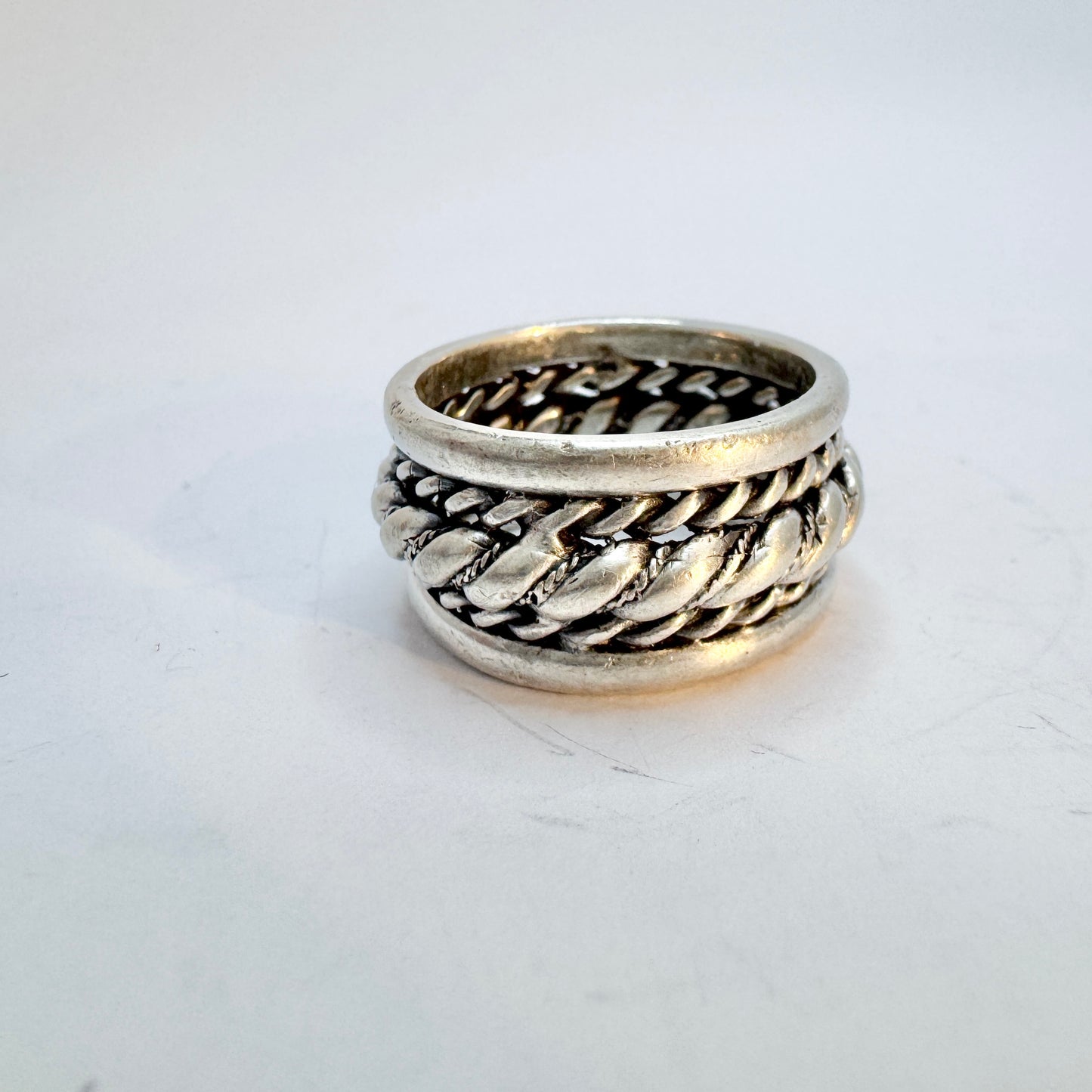 Odds Visby, Sweden. Vintage Sterling Silver Viking Copy Unisex Ring.