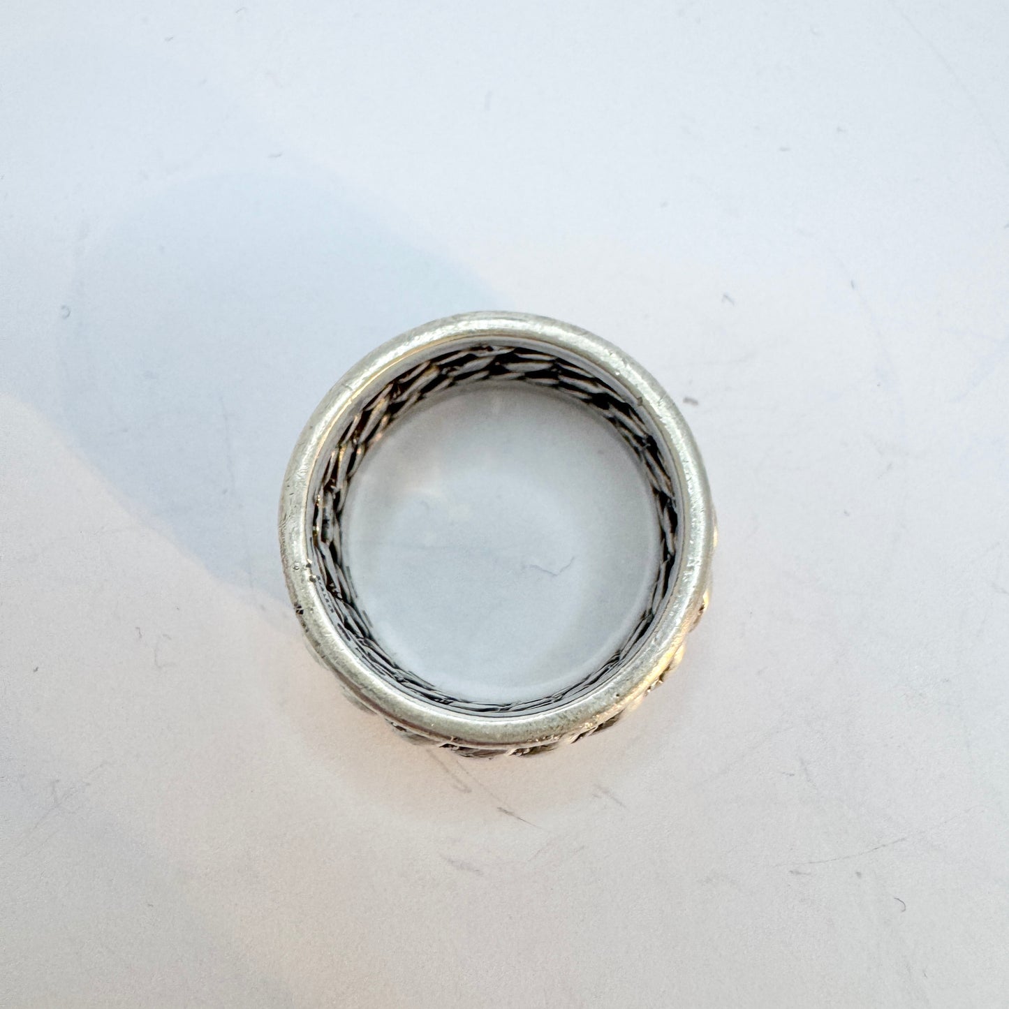 Odds Visby, Sweden. Vintage Sterling Silver Viking Copy Unisex Ring.