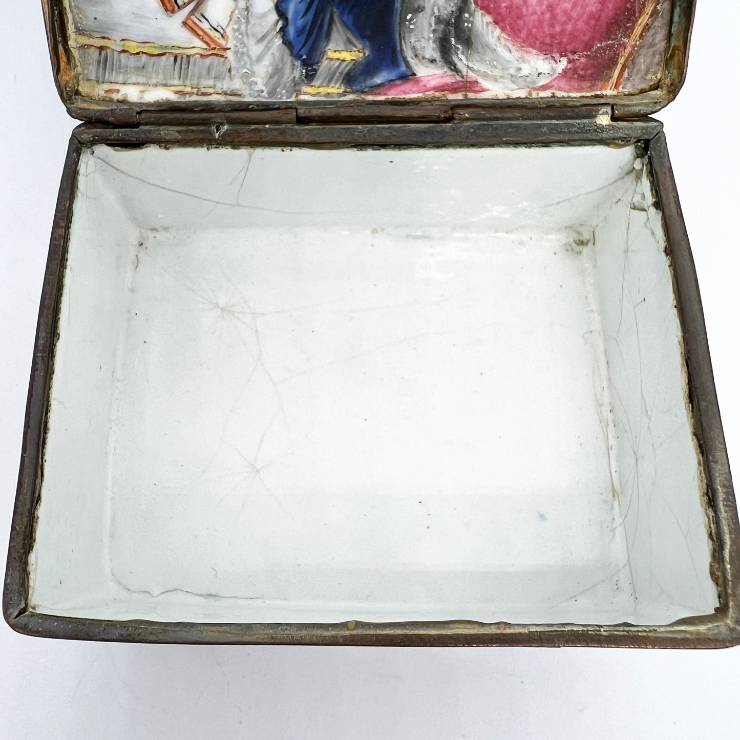 Antique Georgian late 1700s Enamel Box.