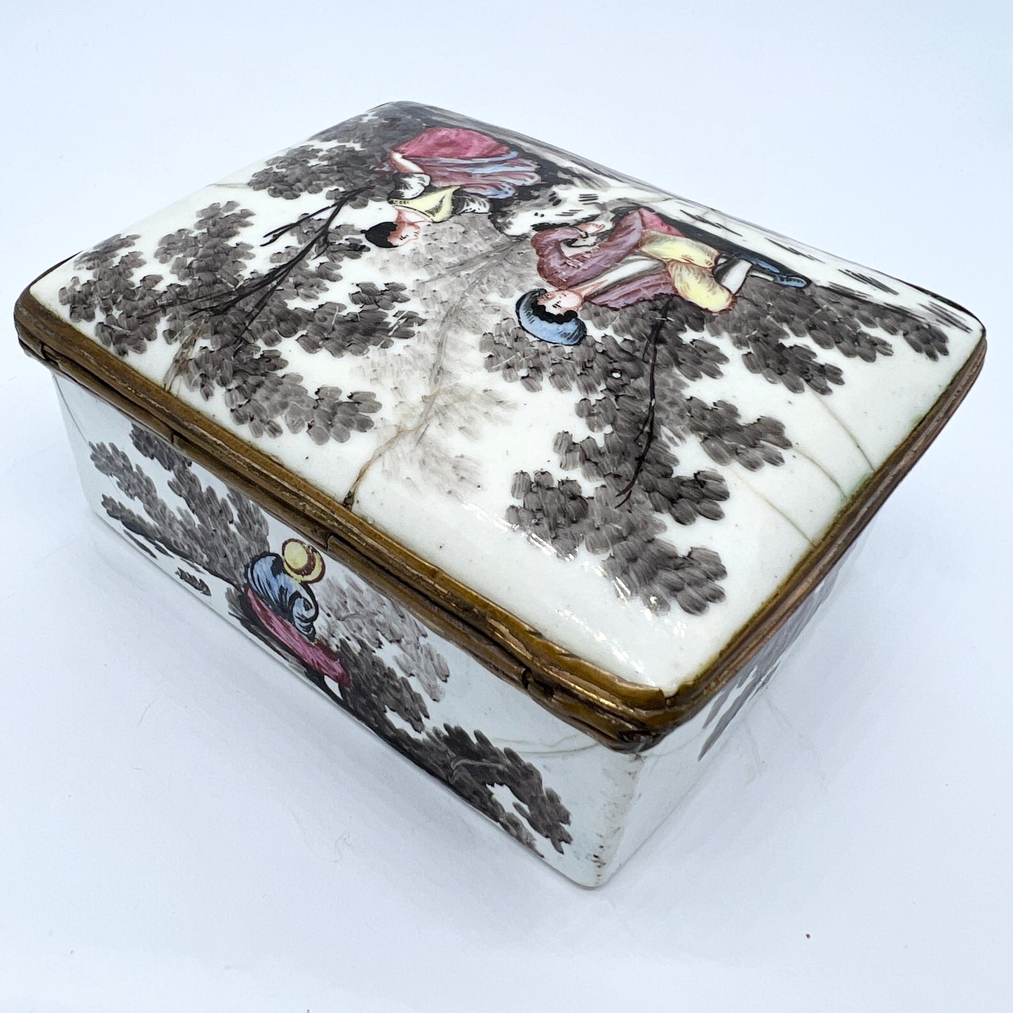 Antique Georgian late 1700s Enamel Box.