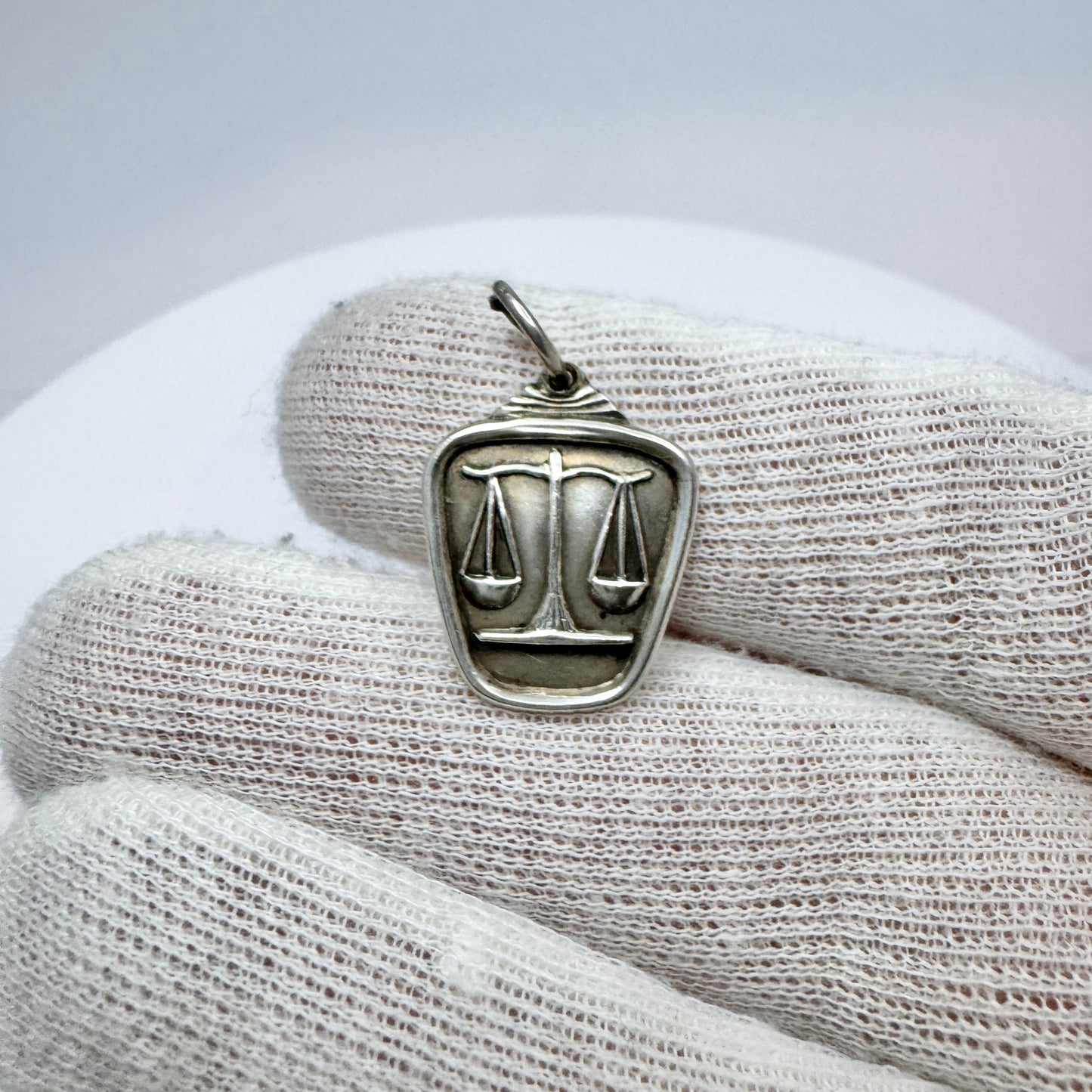 Alton, Sweden 1959. Vintage Sterling Silver Zodiac Libra Charm Pendant.