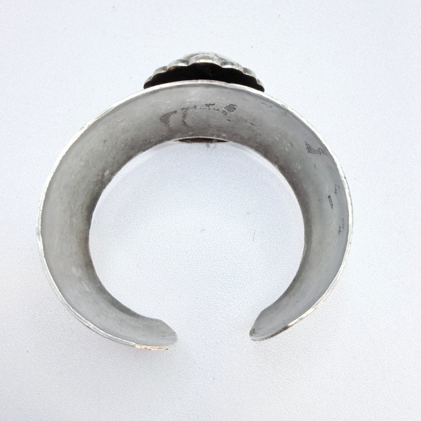 Vintage Indian Chief Silver-plated Cuff Bracelet.
